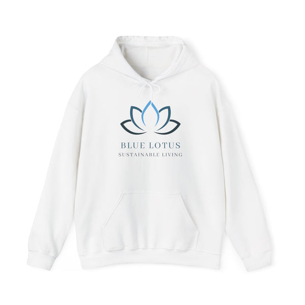 Blue Lotus Logo Hoodie — Minimal Yoga & Wellness Pullover