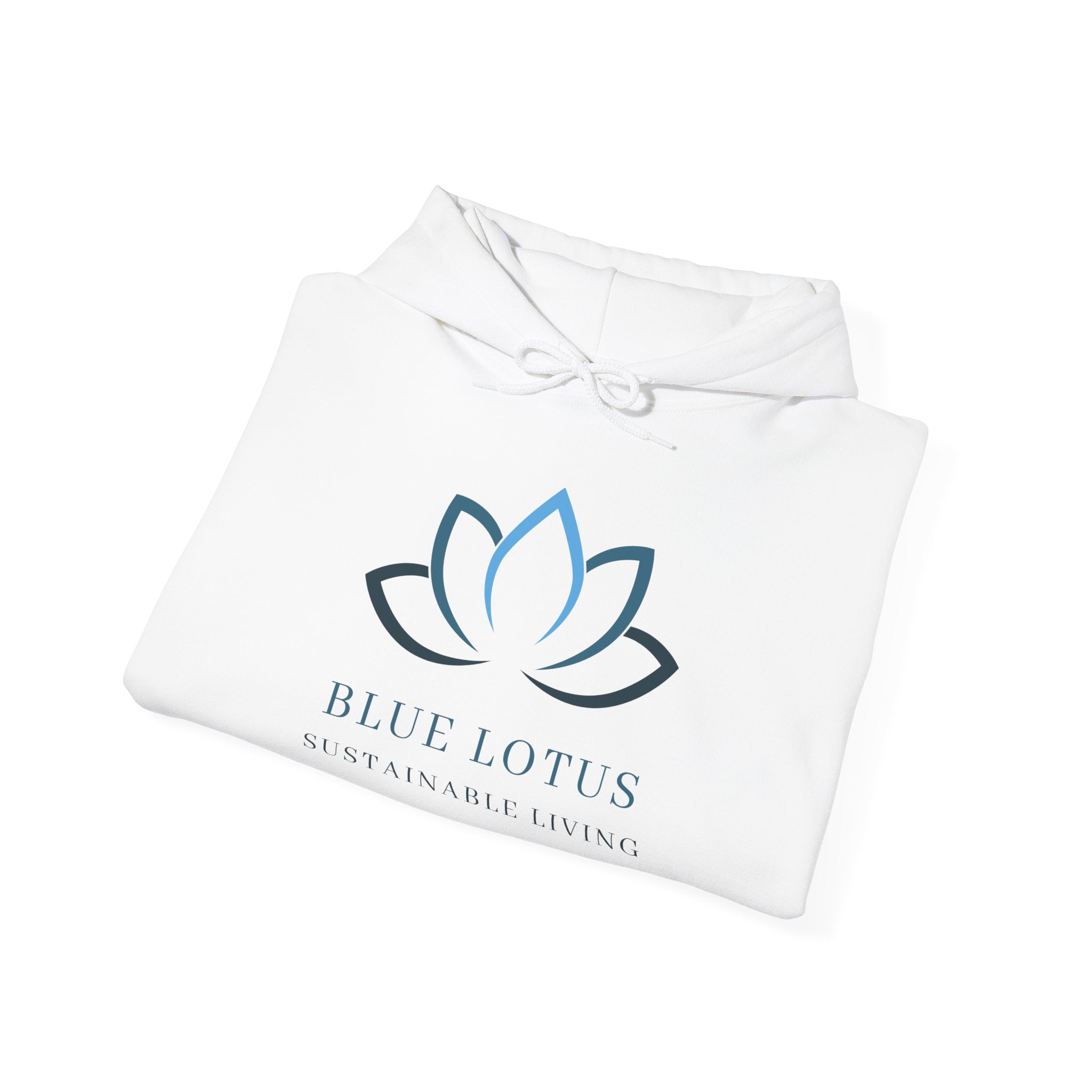 Blue Lotus Logo Hoodie — Minimal Yoga & Wellness Pullover
