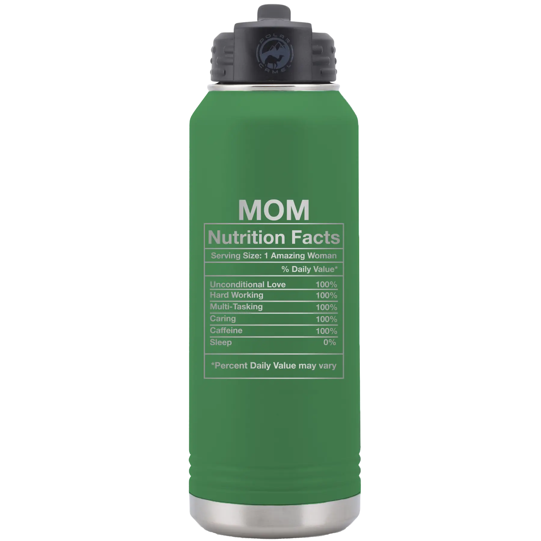 Mom Nutrition 32 oz Water Bottle | Green