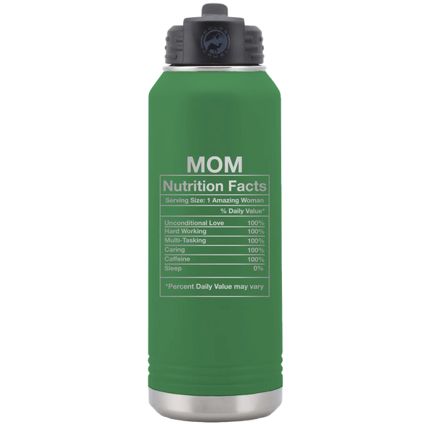 Mom Nutrition 32 oz Water Bottle | Green