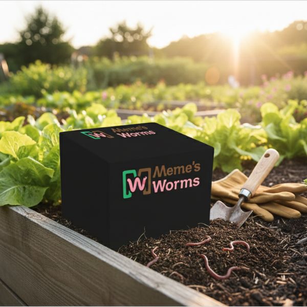 Composting Worms with Living Bedding Material