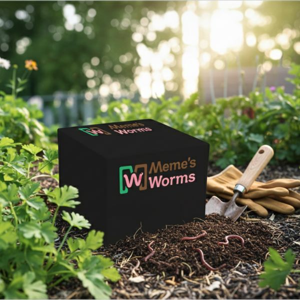 Composting Worms with Living Bedding Material