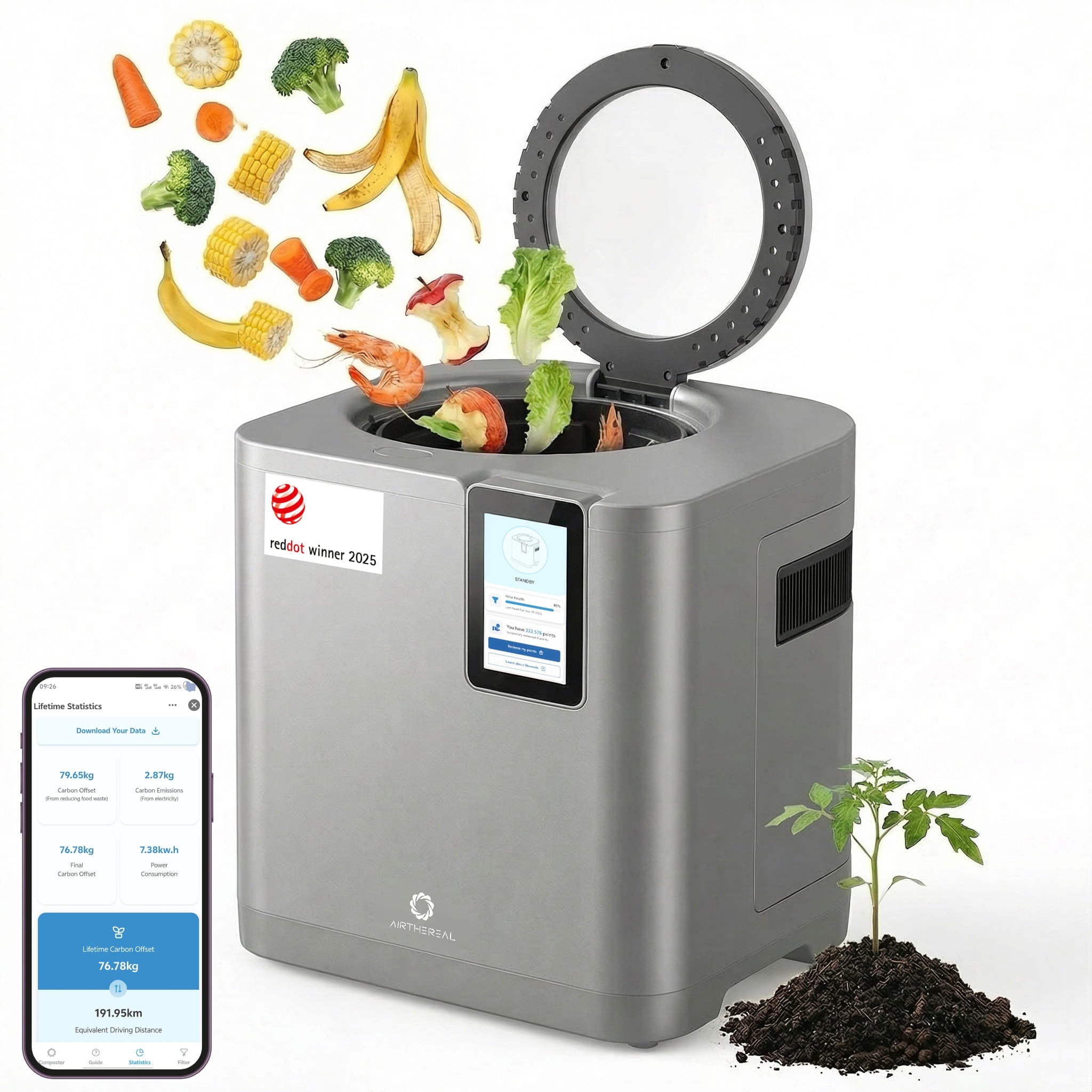 Revive R800 5L WiFi Kitchen Composter Smart Countertop