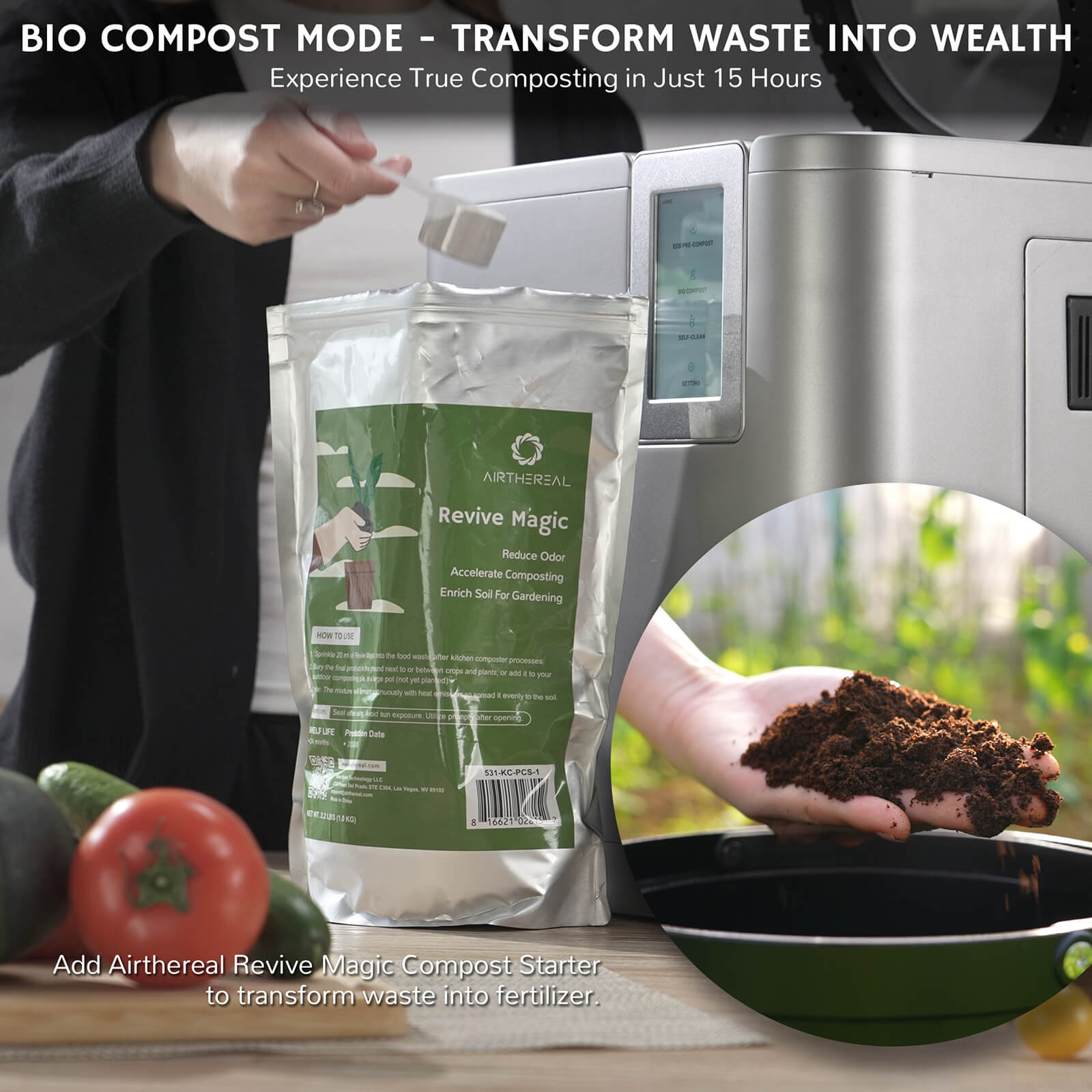 Revive R800 5L WiFi Kitchen Composter Smart Countertop