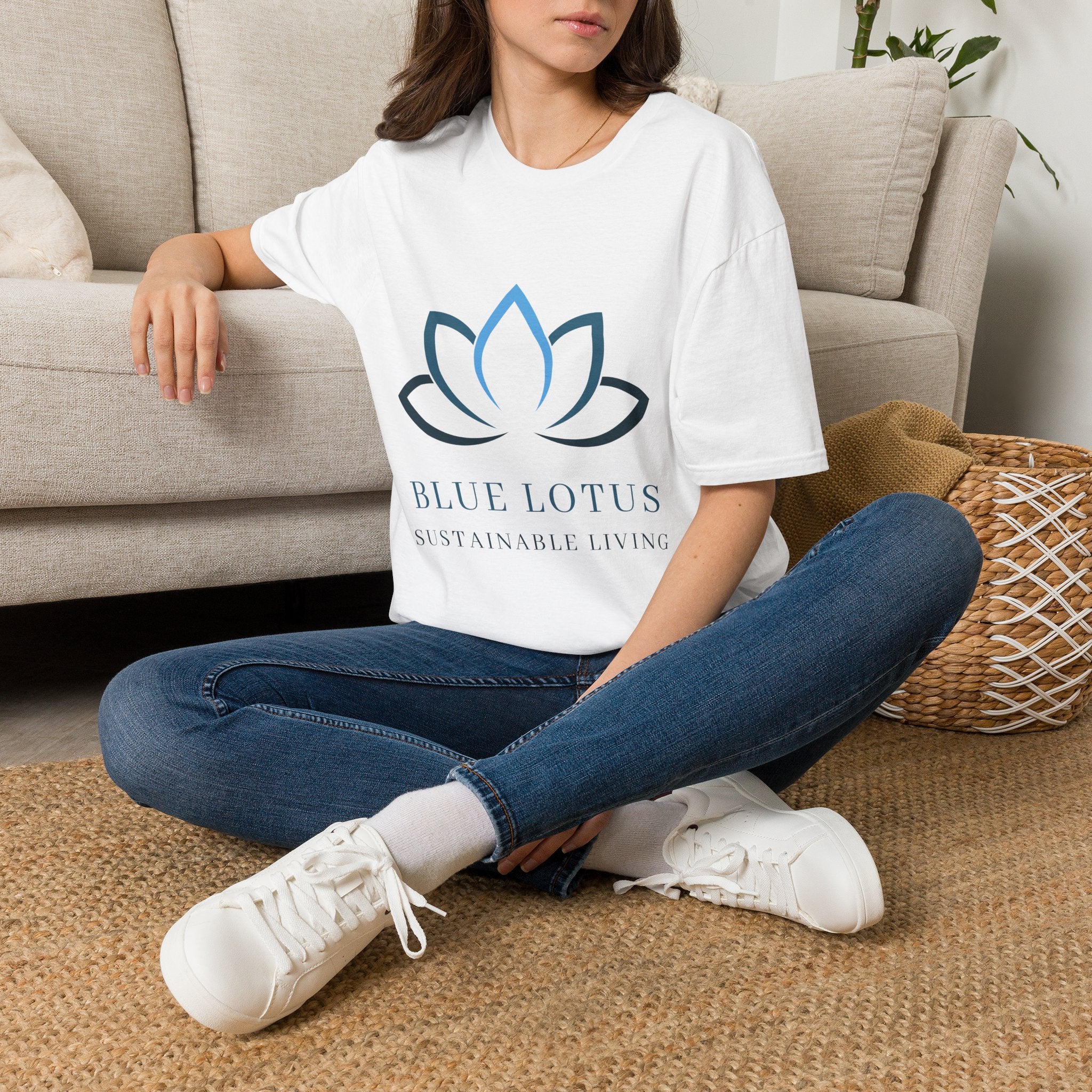 Lotus Wellness T-Shirt — Blue Lotus Yoga & Mindful Living Tee