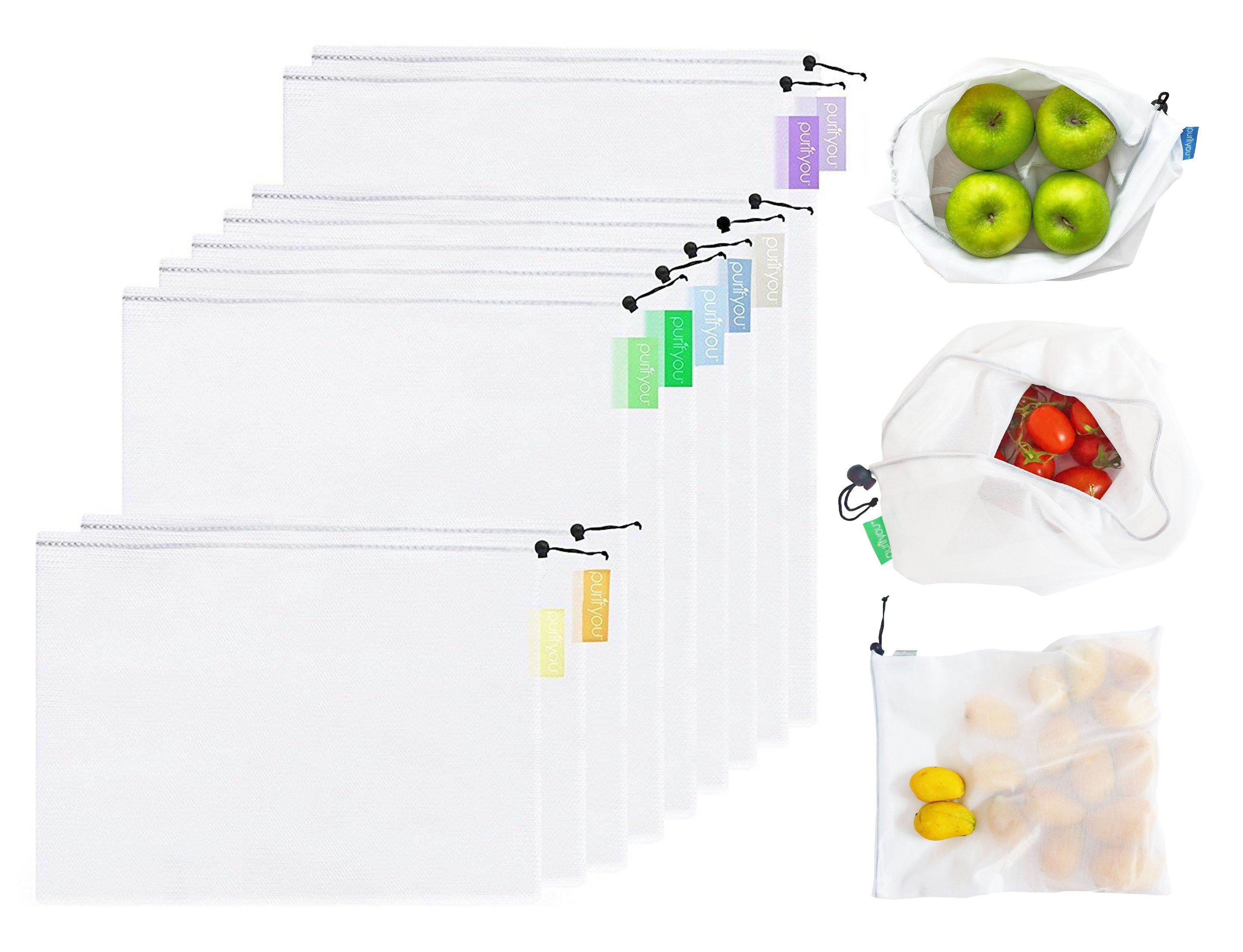 Reusable Mesh Market Bags Fresh Produce Storage