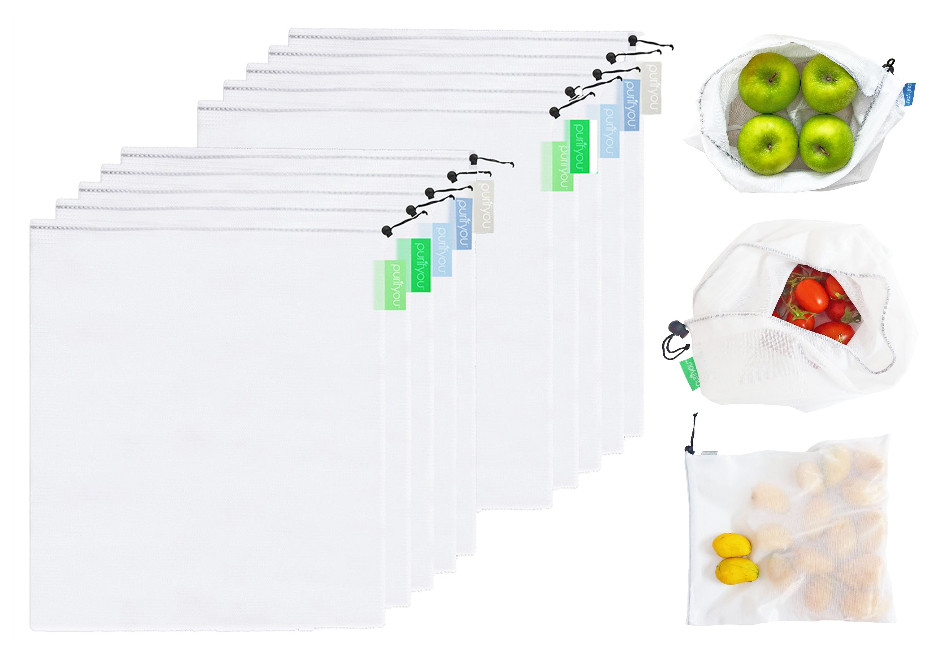 Reusable Mesh Market Bags Fresh Produce Storage