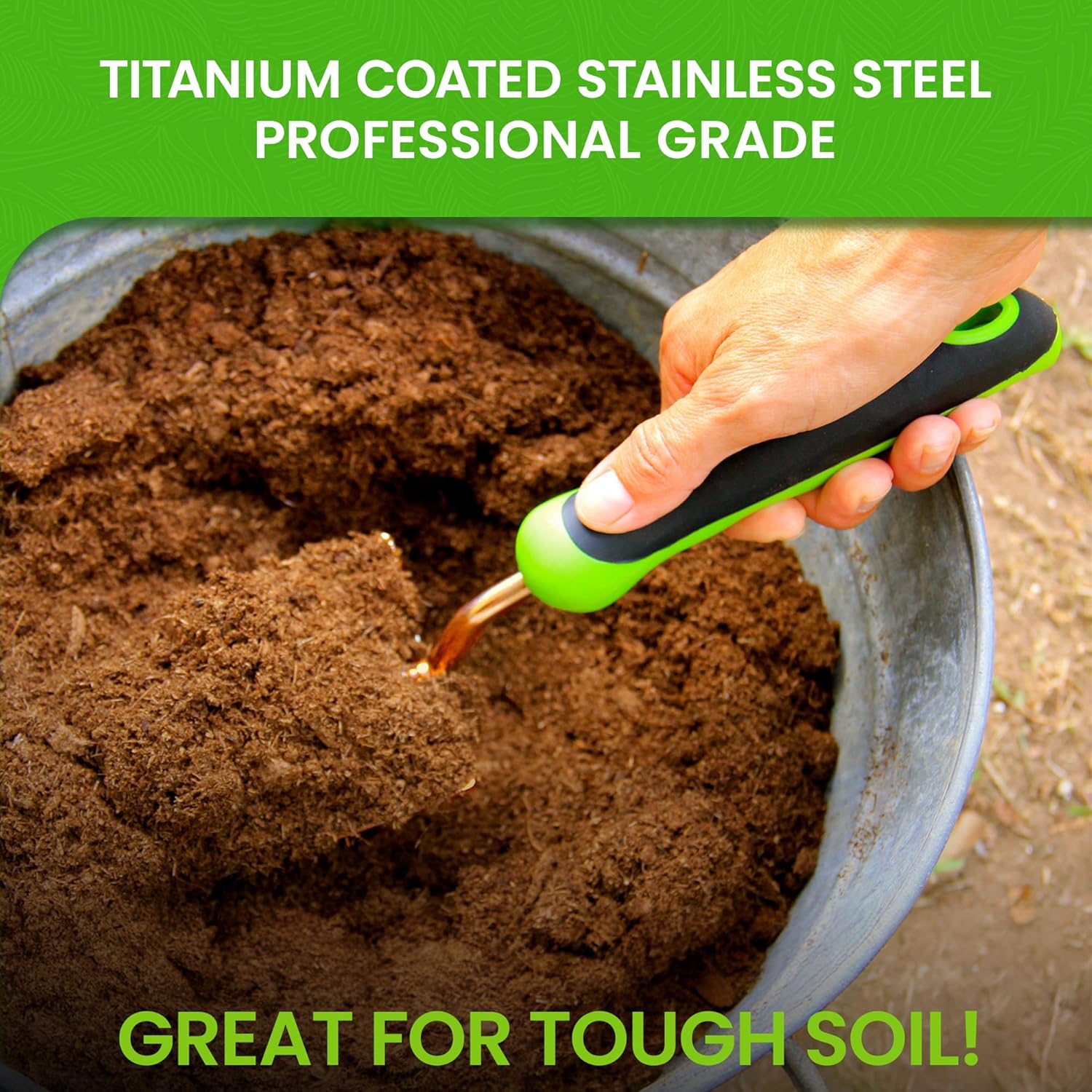 Titanium Garden Tool Set Trowel Transplanter Cultivator