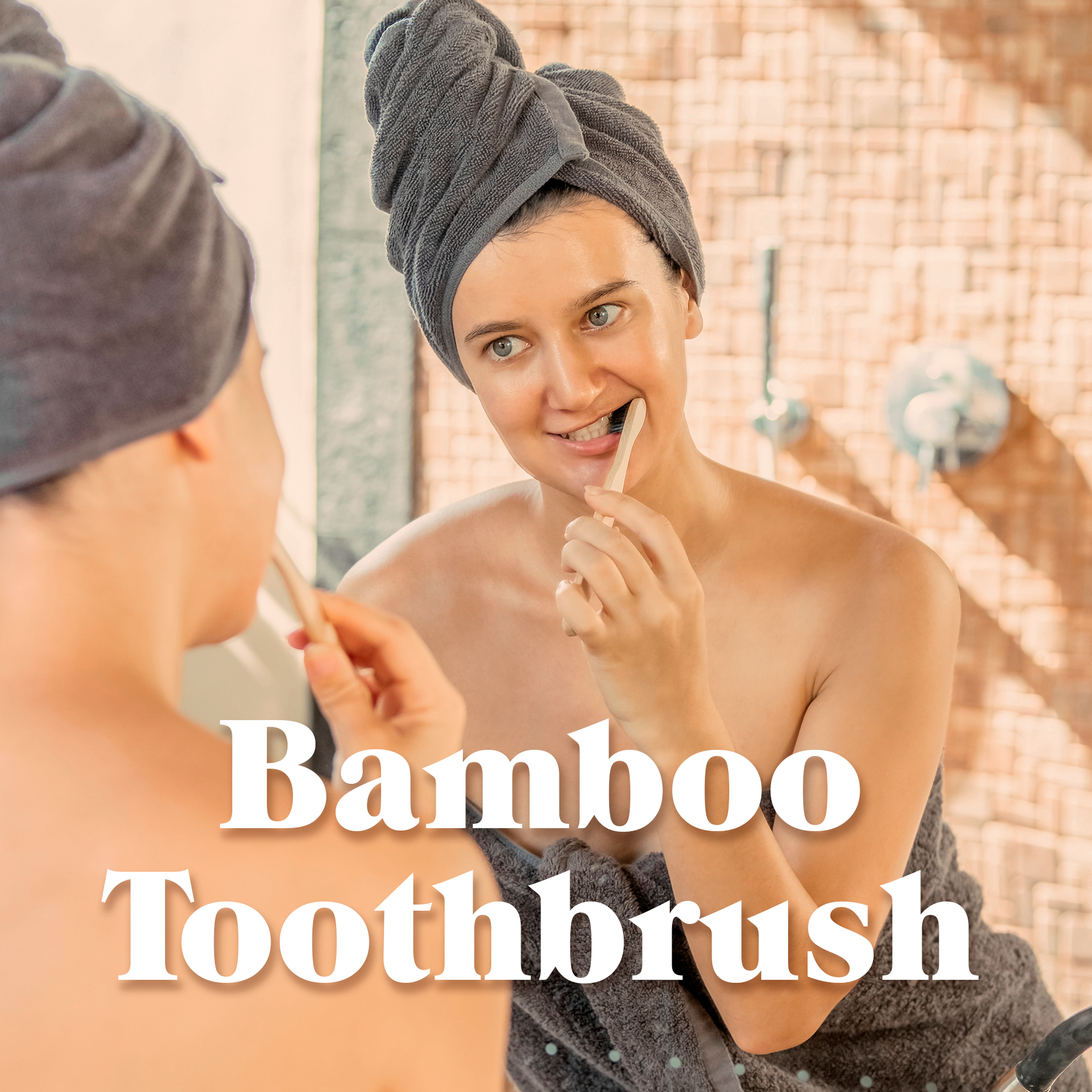 Organic Bamboo Toothbrush Eco-Friendly Soft Bristles Natural