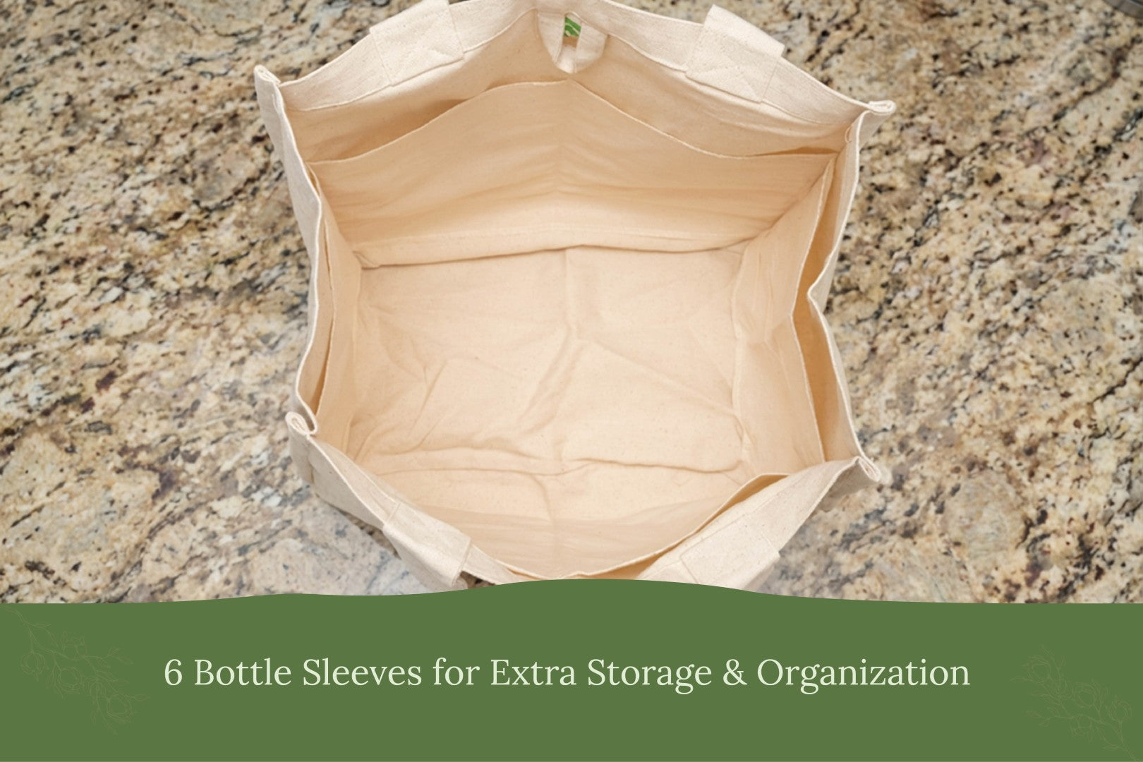 Canvas Grocery Tote Bags Reusable Eco-Friendly Shopping Carryall
