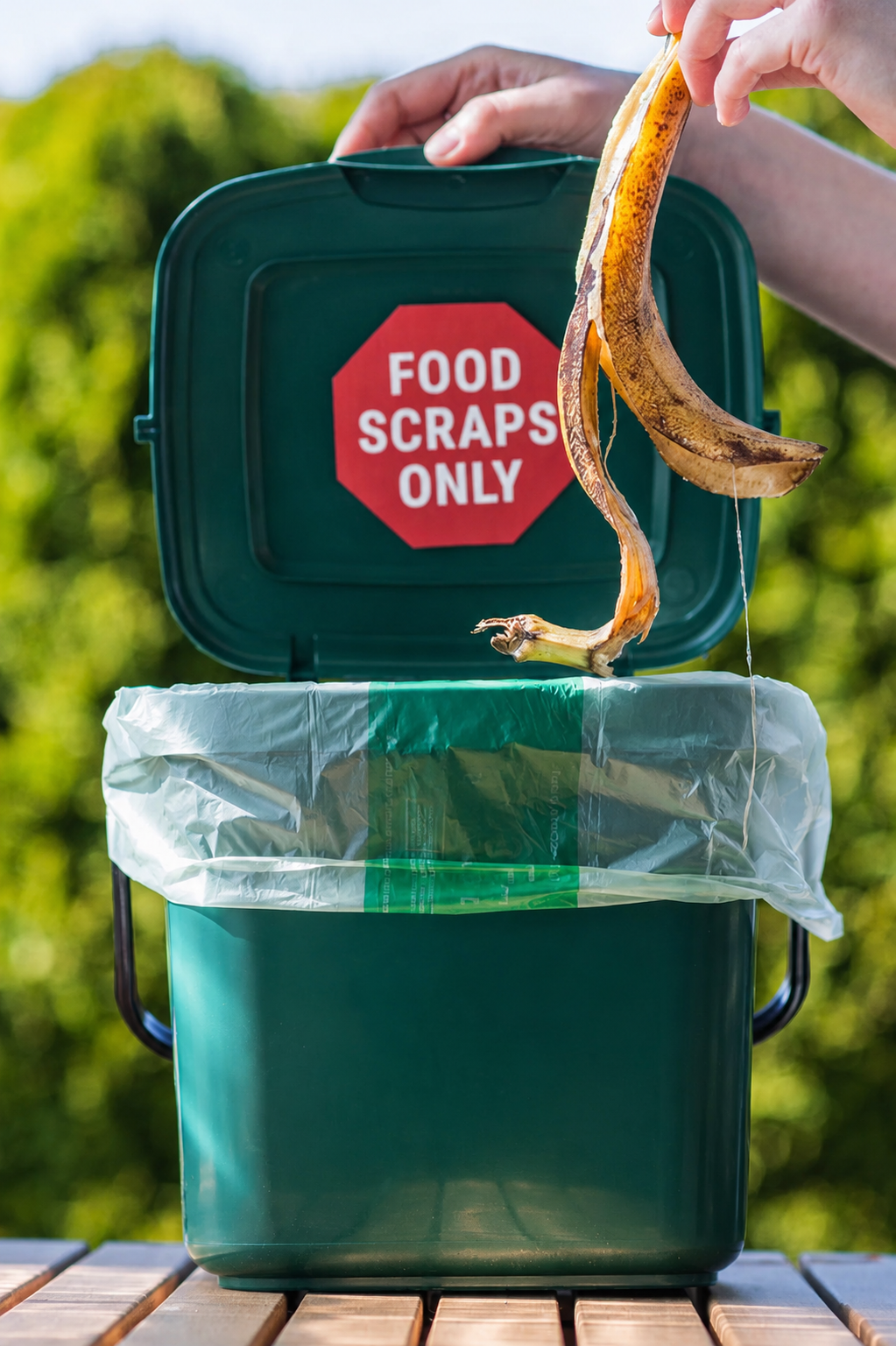 2.5-Gallon Kitchen Compost Caddy Food Waste Bin