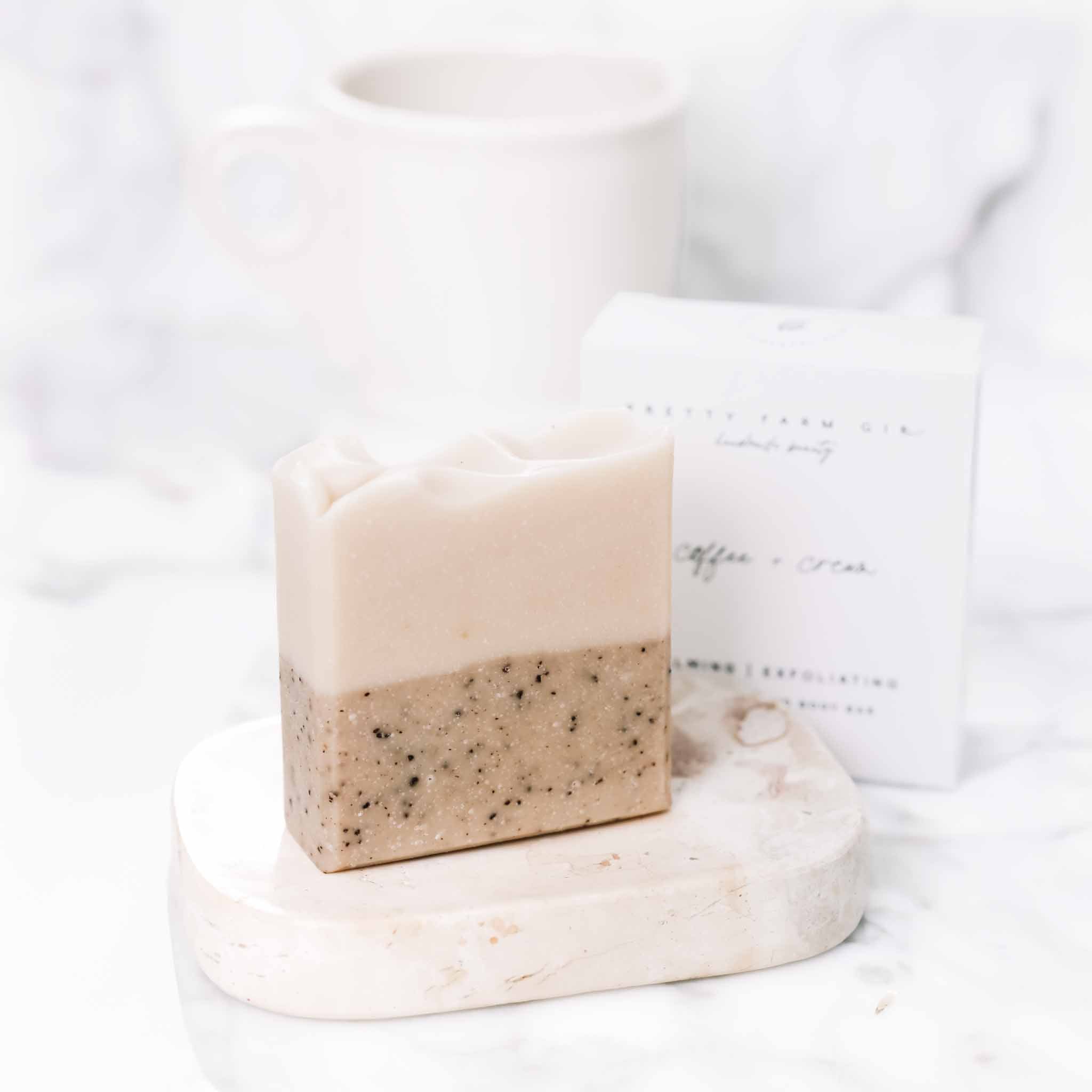 Coffee Cream Handmade Tallow Goat Milk Soap Bar