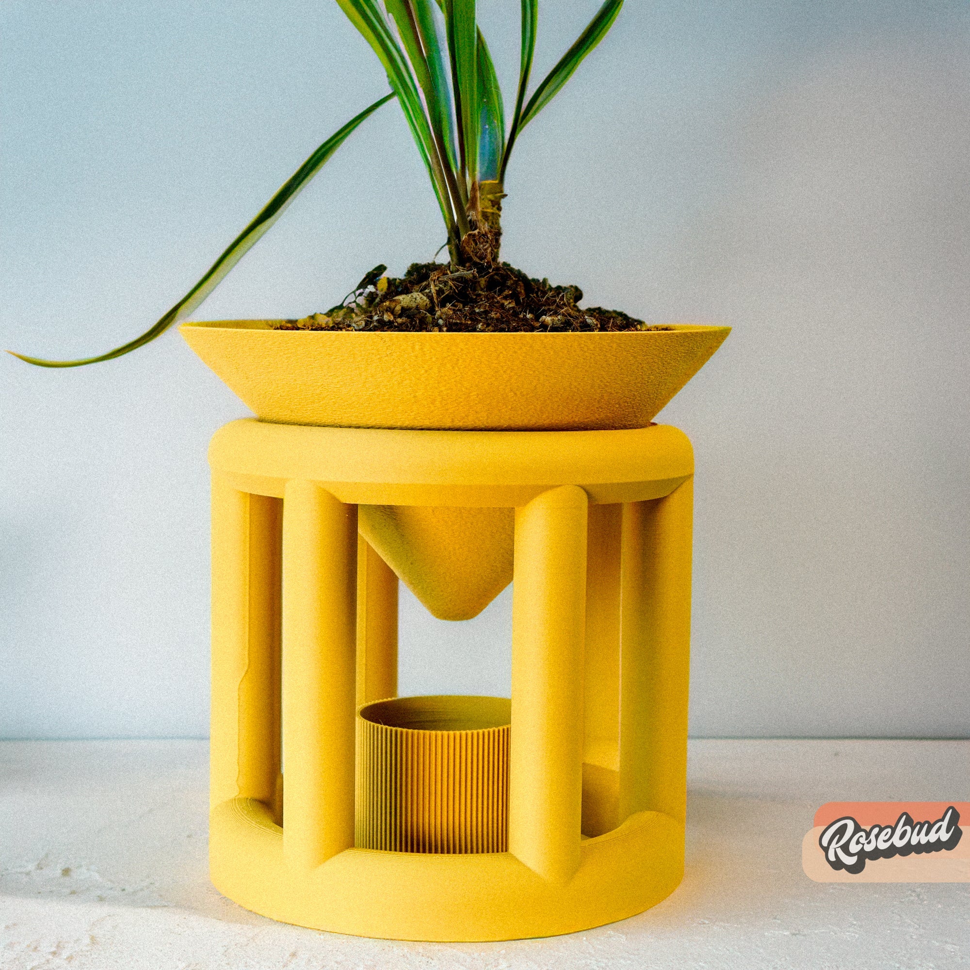 Conduit Plant Stand with Planter and Catch Tray
