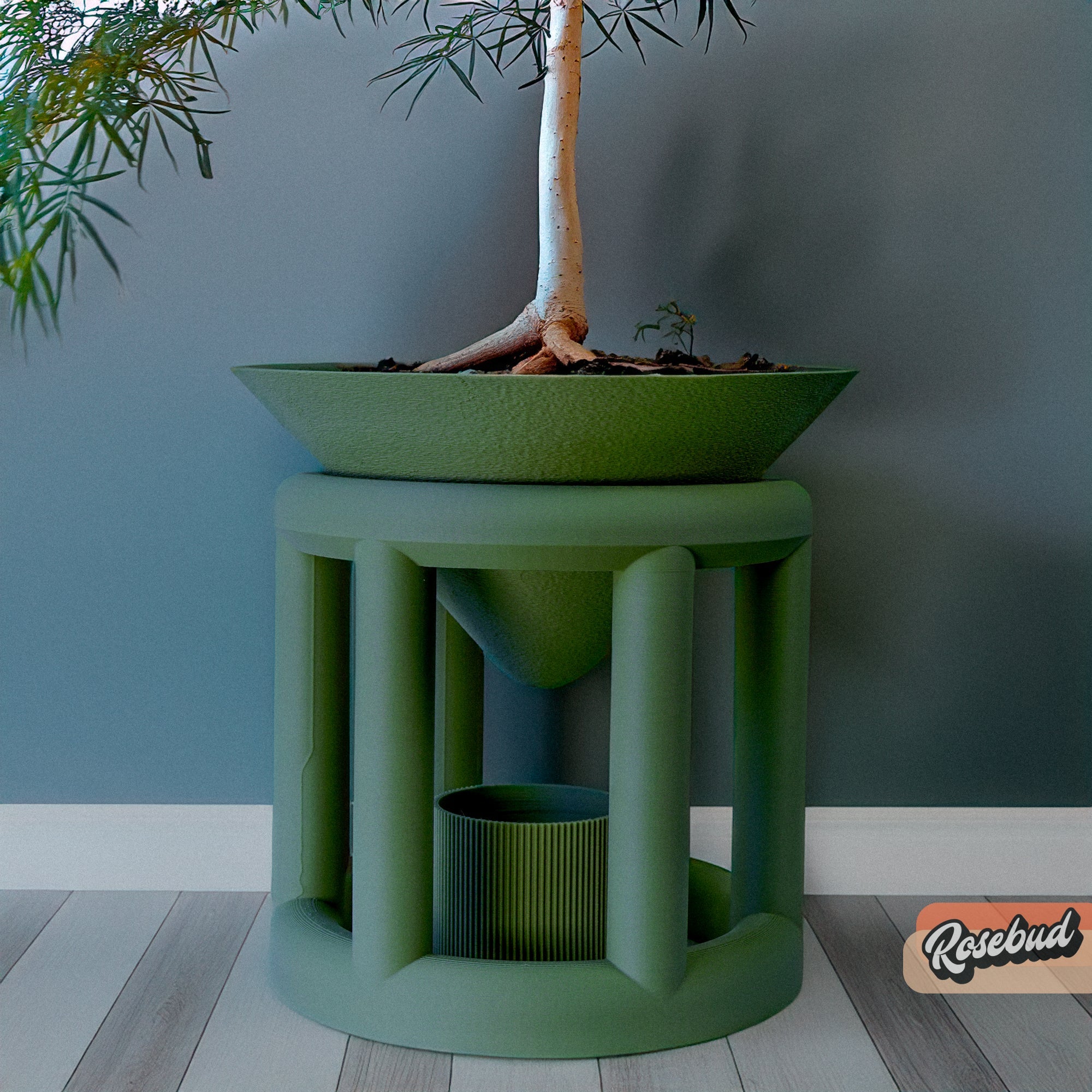 Conduit Plant Stand with Planter and Catch Tray