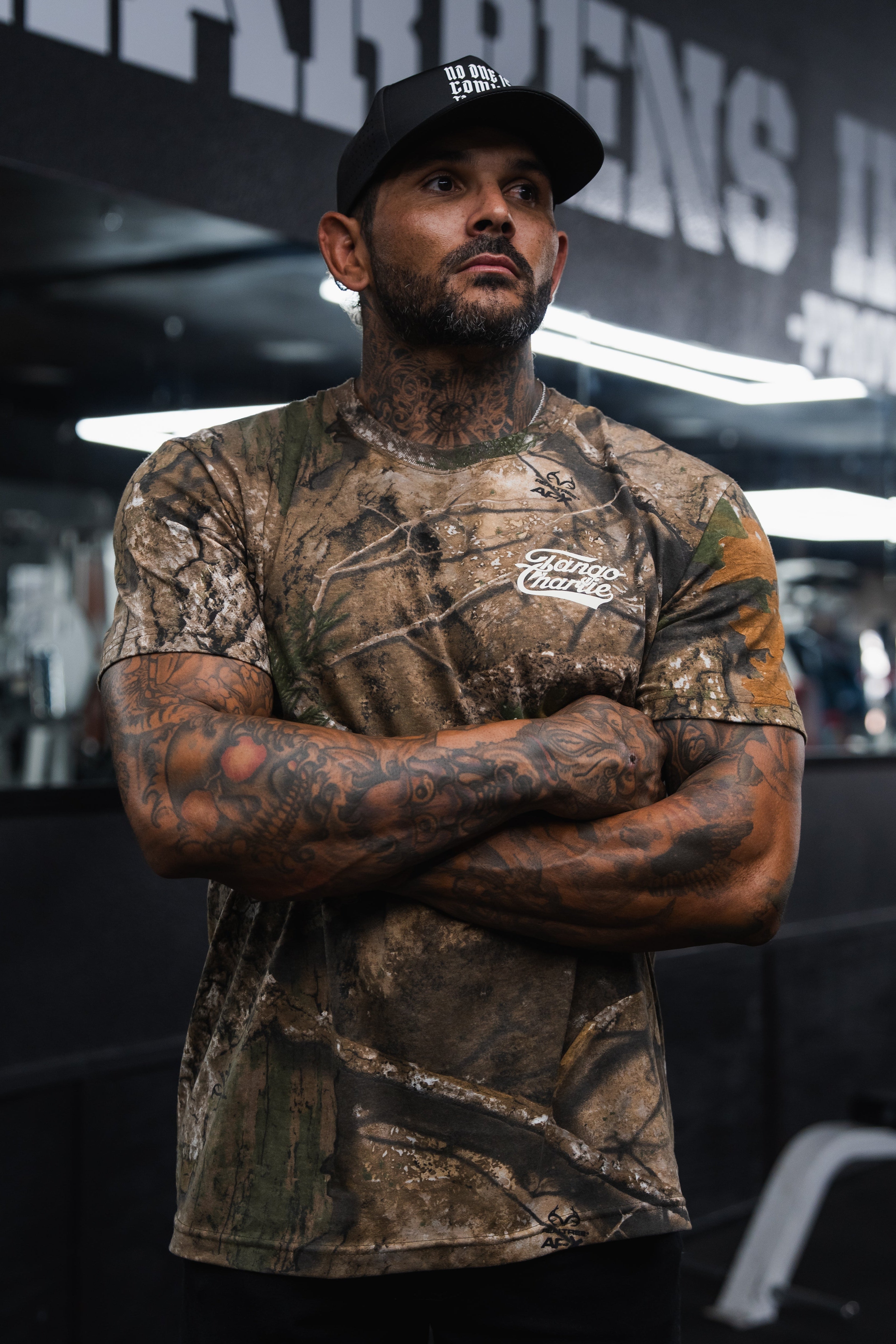 Lift Heavy. Trust God. - Realtree Premium Camo Tee
