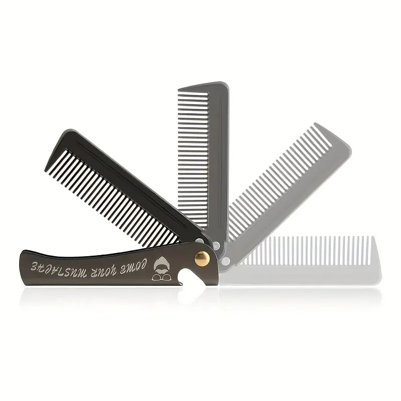 Portable Stainless Steel Beard Comb with Bottle Opener