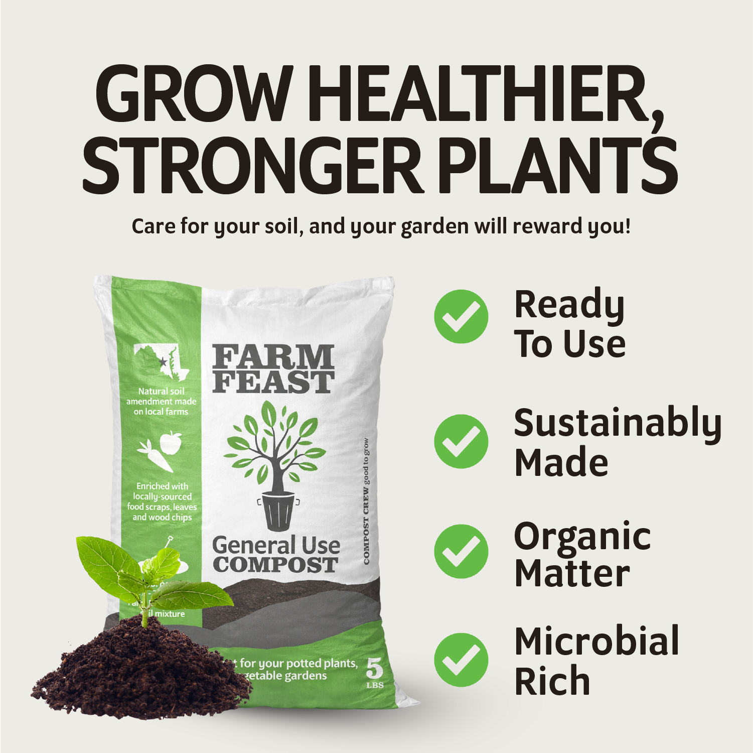 Compost Crew Farm Feast General Purpose Compost 5lb