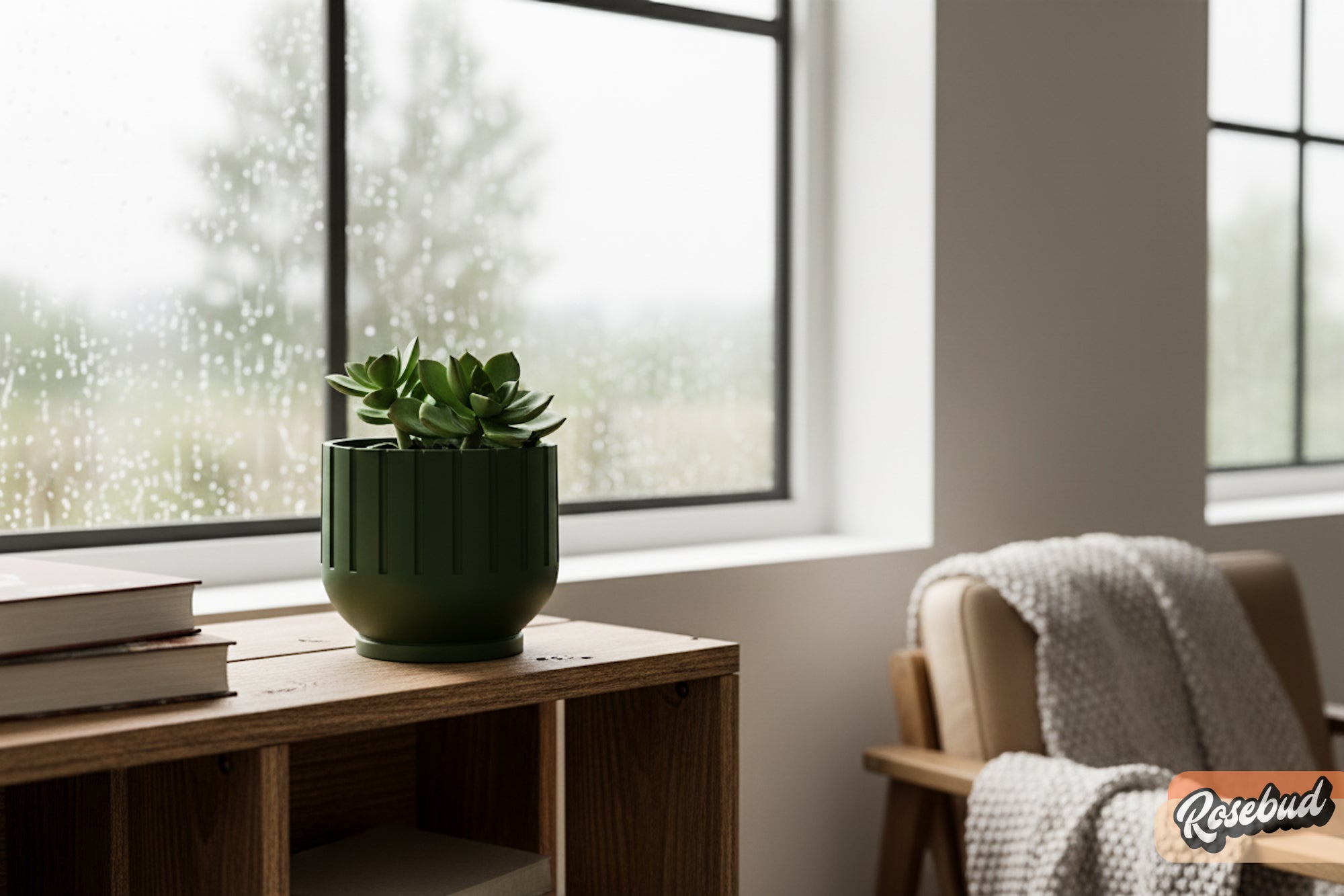 Modern 3D Printed Fluted Planter with Drainage Design