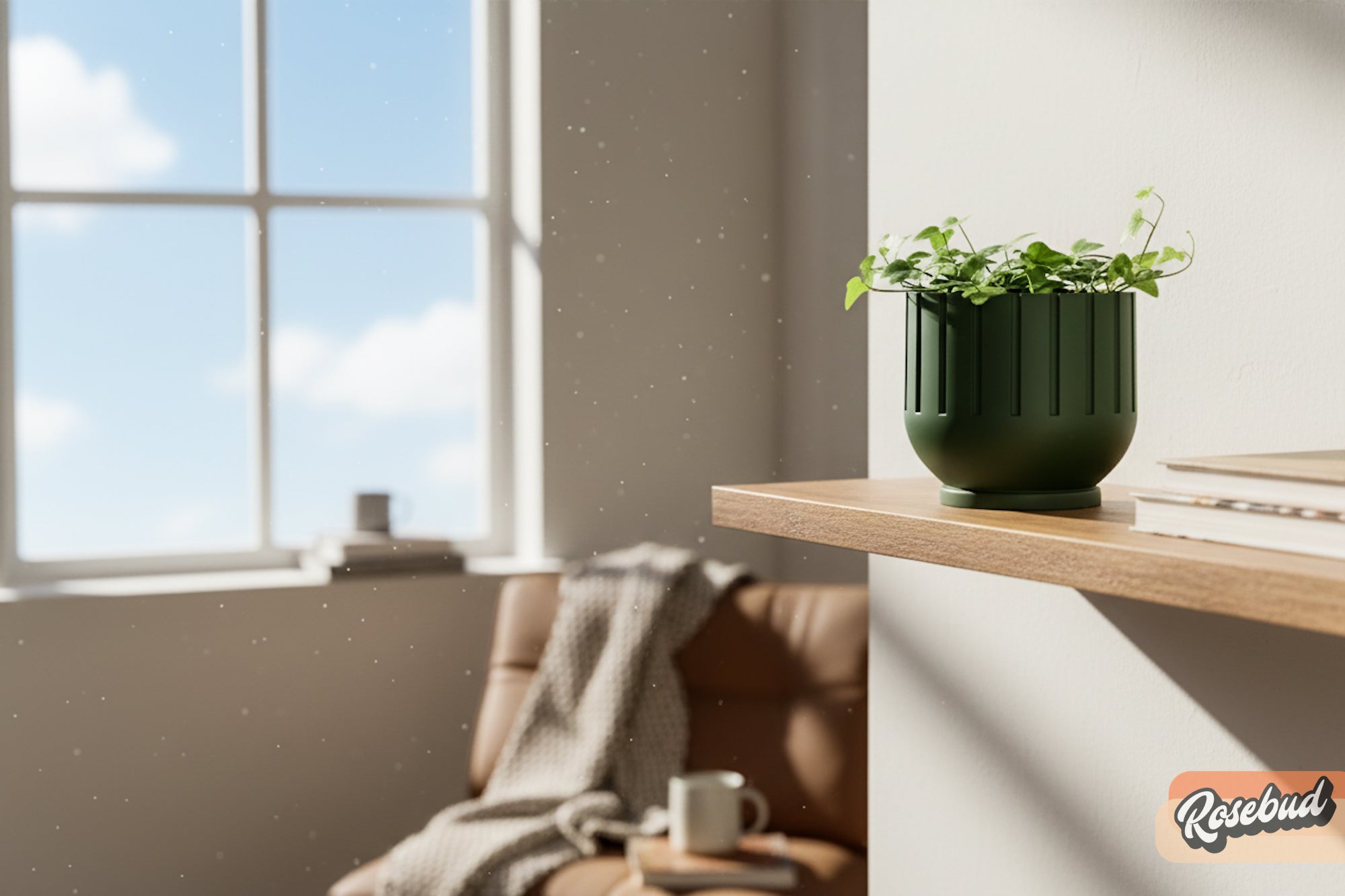 Modern 3D Printed Fluted Planter with Drainage Design
