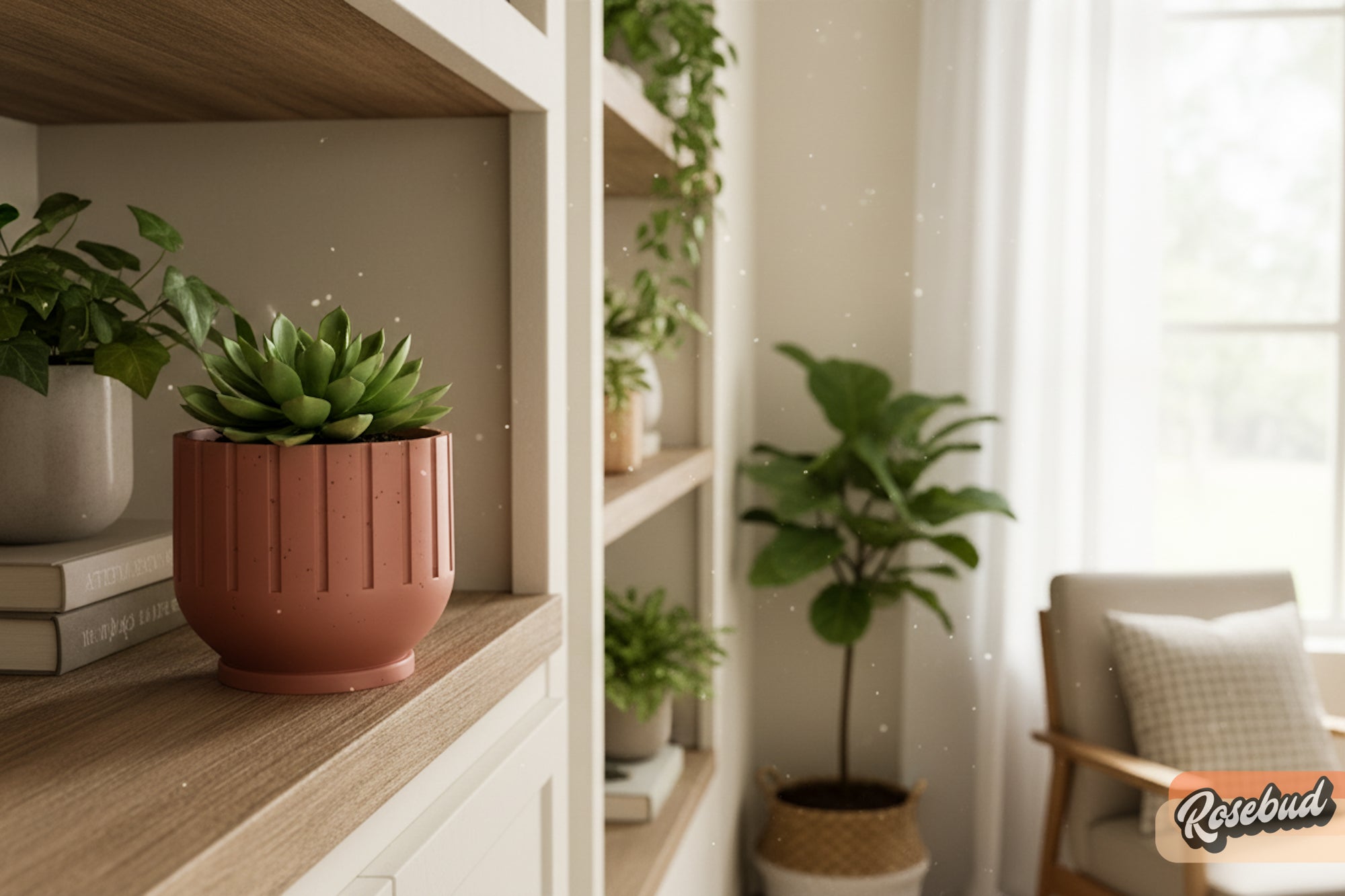 Modern 3D Printed Fluted Planter with Drainage Design