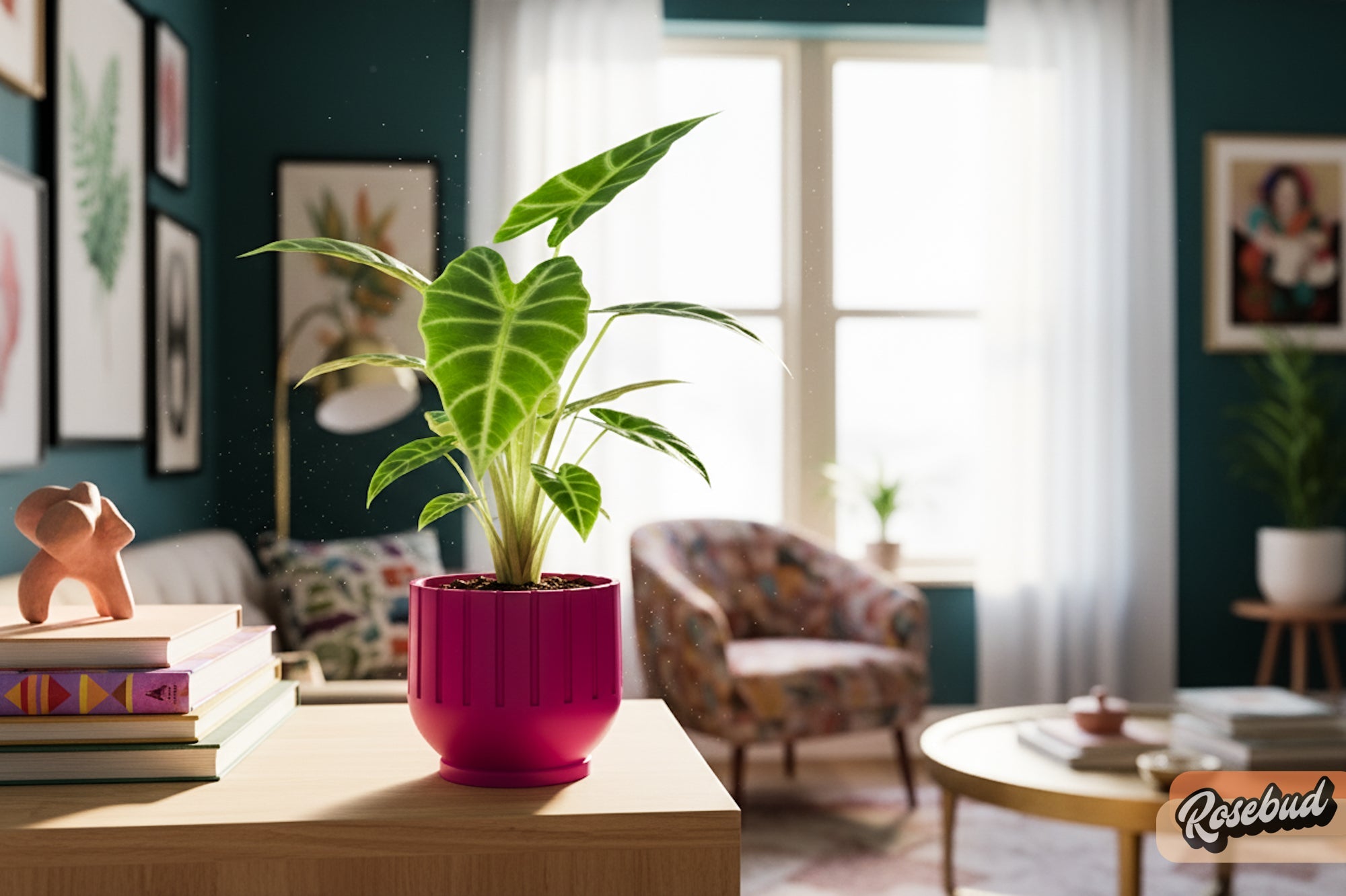 Modern 3D Printed Fluted Planter with Drainage Design