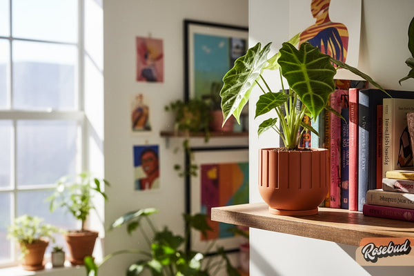 Modern 3D Printed Fluted Planter with Drainage Design
