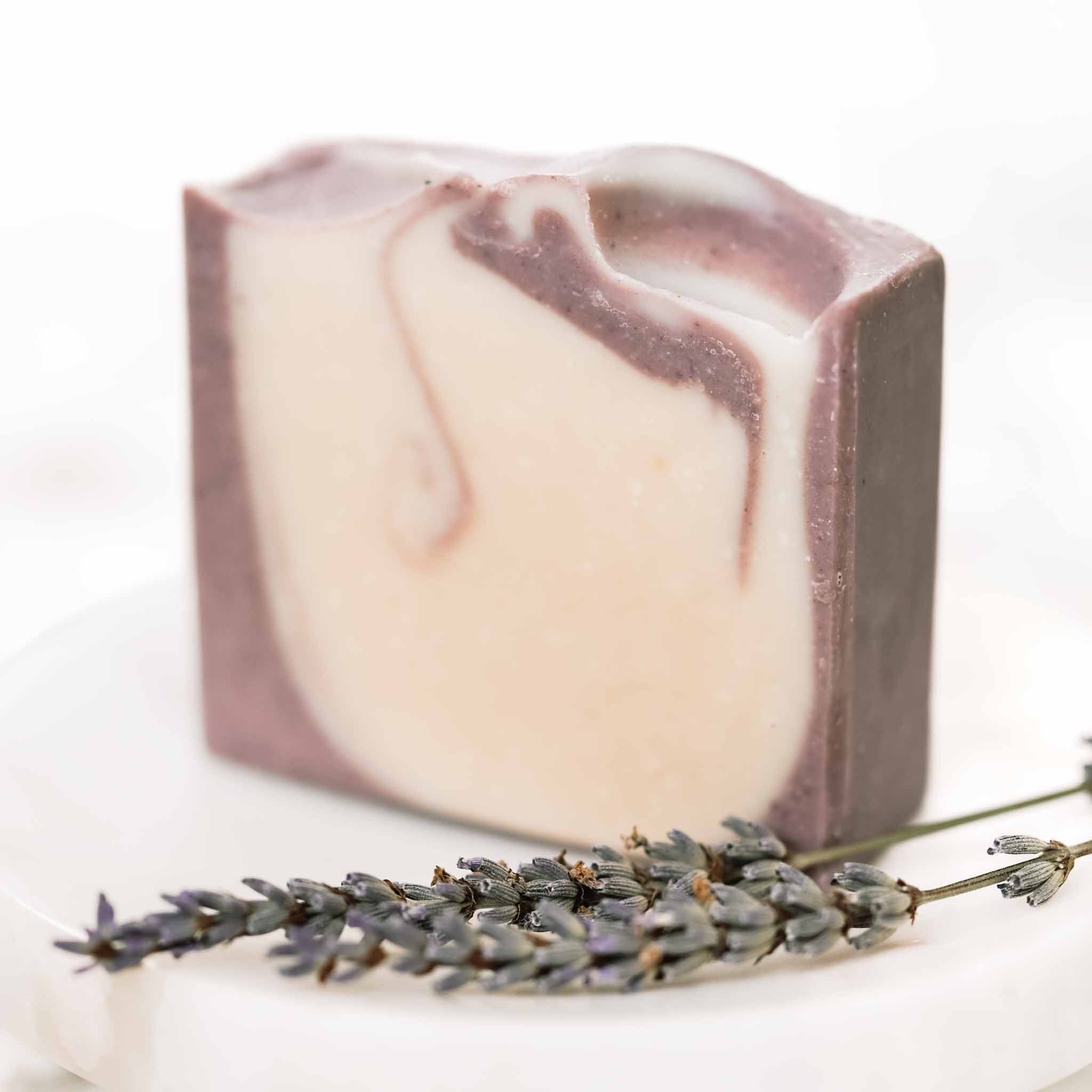 Lavender Mint Tallow Goat Milk Handmade Soap Bar