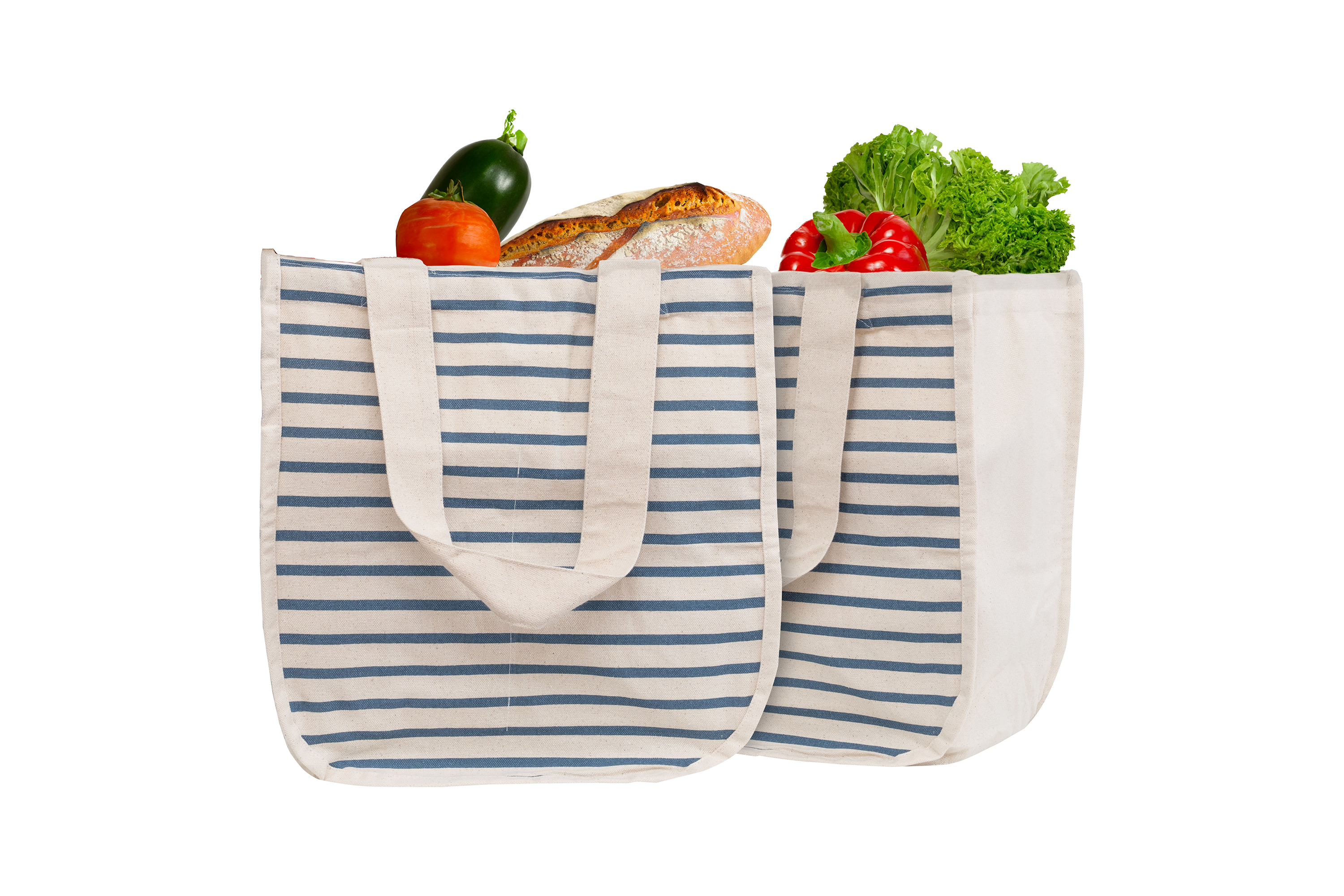 Canvas Grocery Tote Bags Reusable Eco-Friendly Shopping Carryall