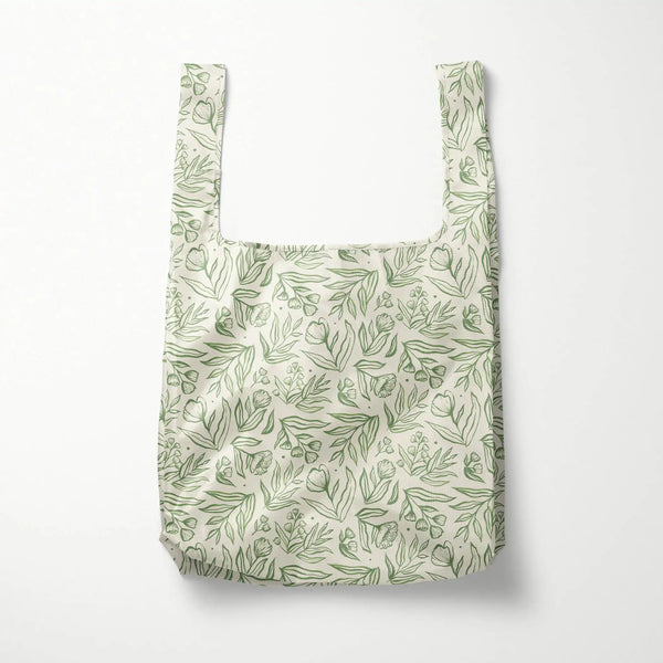 Botanical Reusable Shopping Bags Eco-Friendly Tote