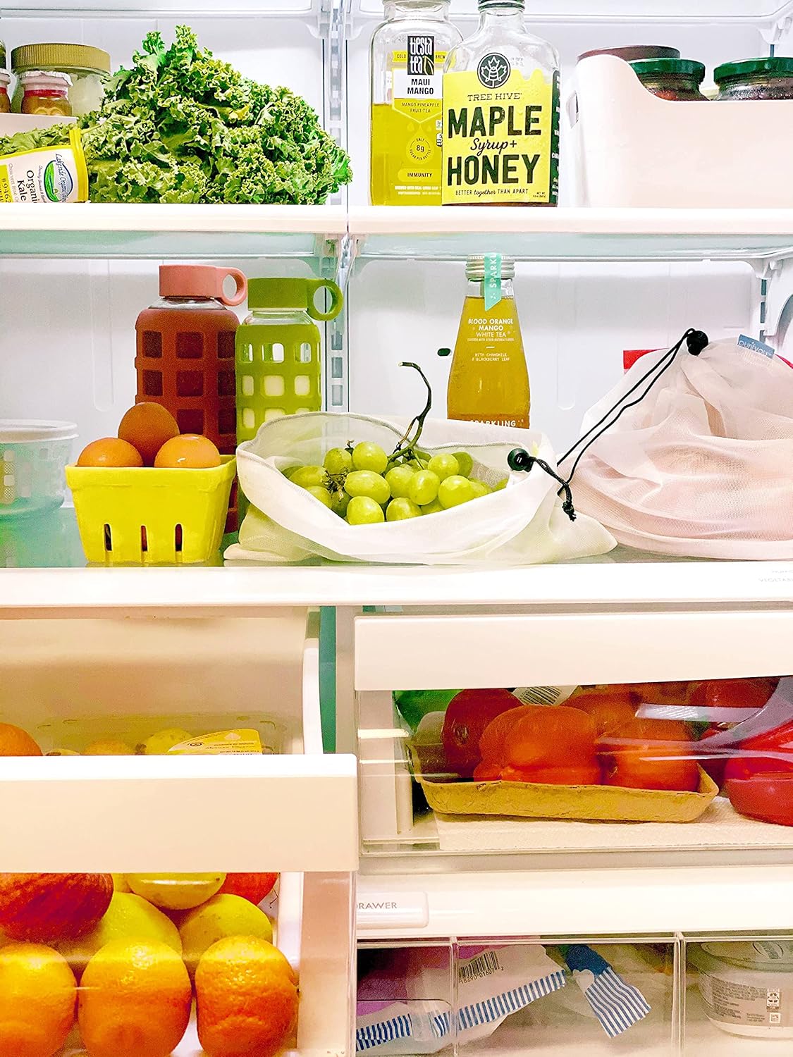 Reusable Mesh Market Bags Fresh Produce Storage
