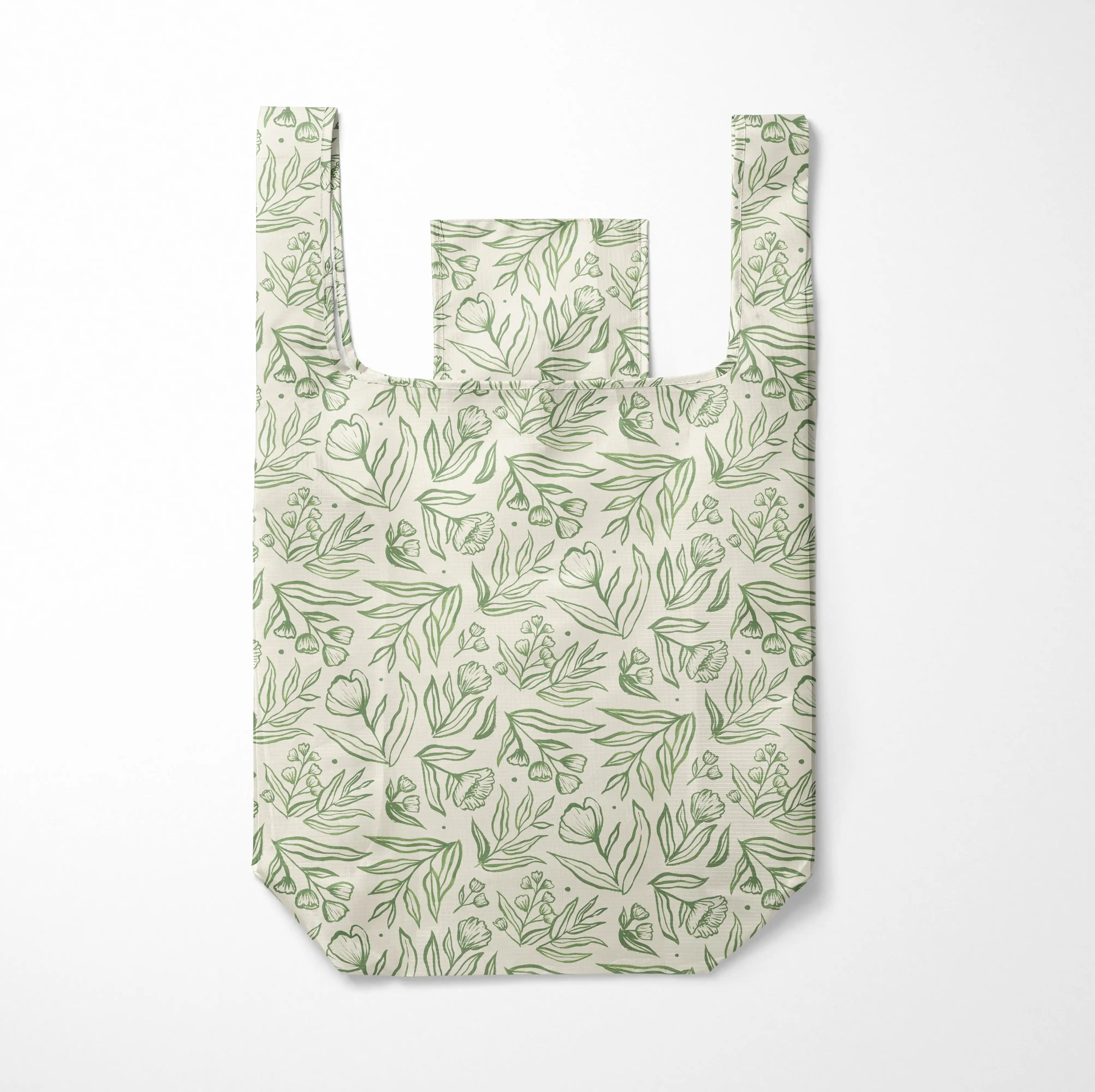 Botanical Reusable Shopping Bags Eco-Friendly Tote
