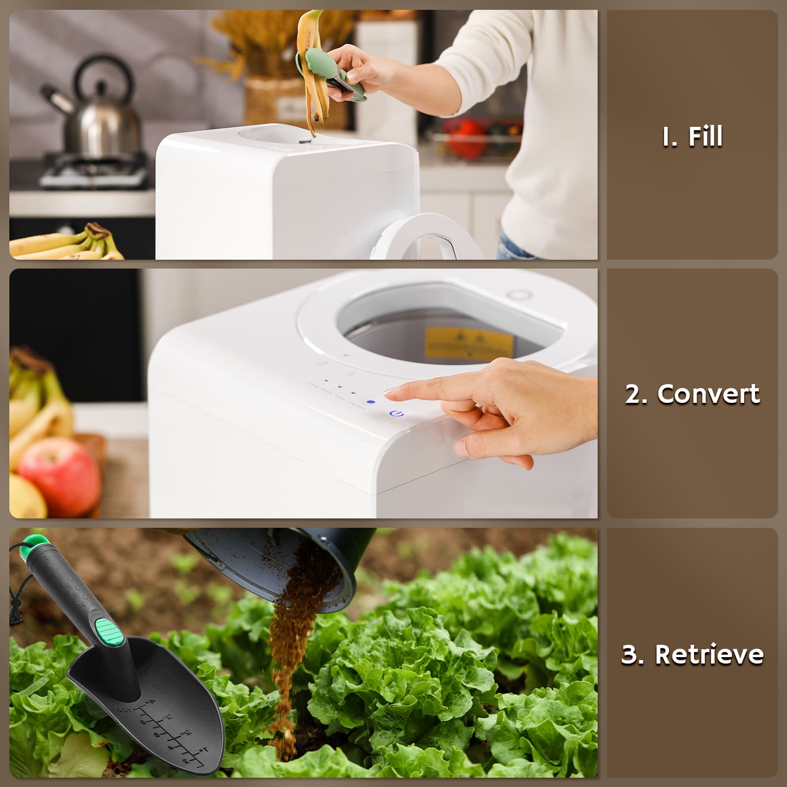 Revive V500 Electric Kitchen Composter Visual Smart Composting System