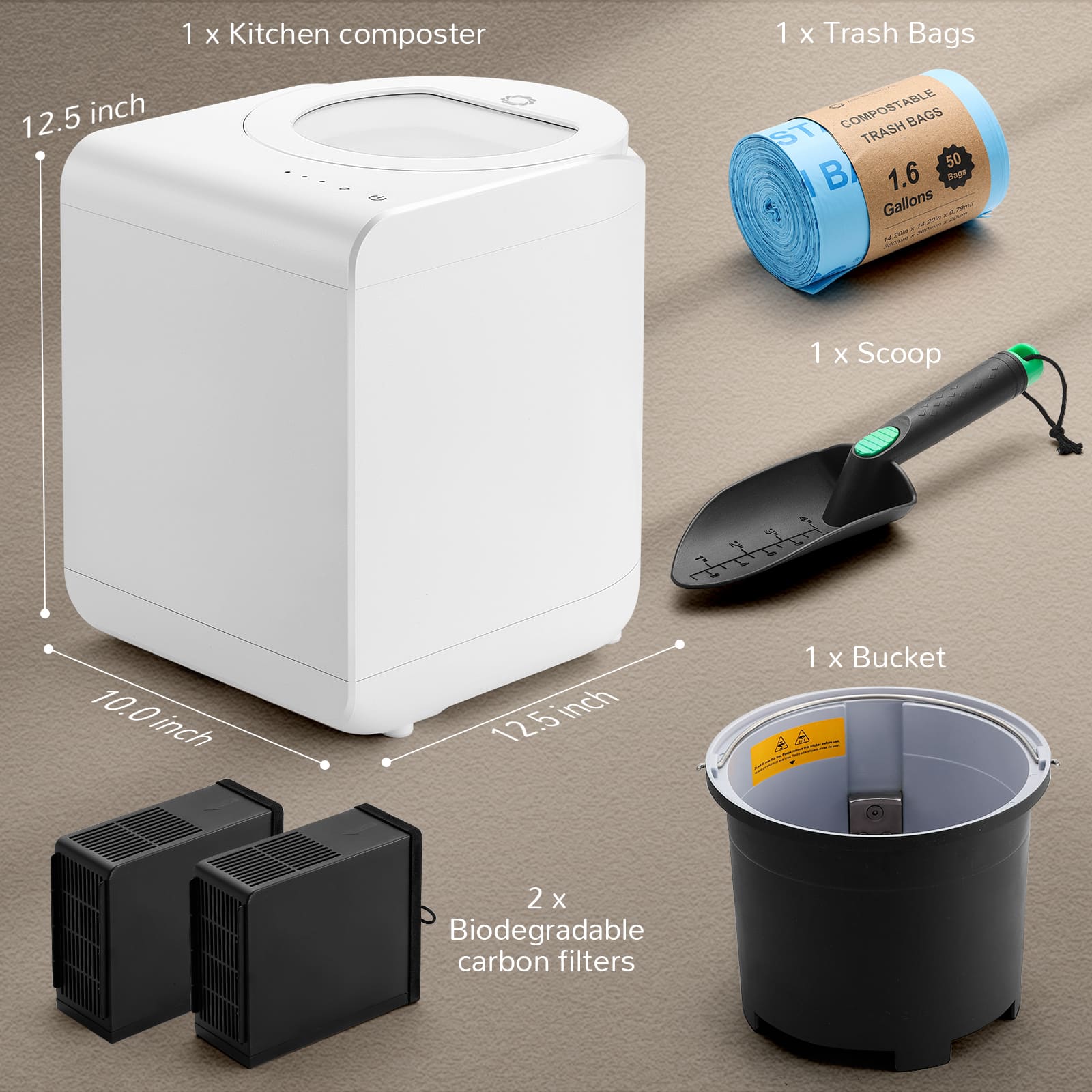 Revive V500 Electric Kitchen Composter Visual Smart Composting System
