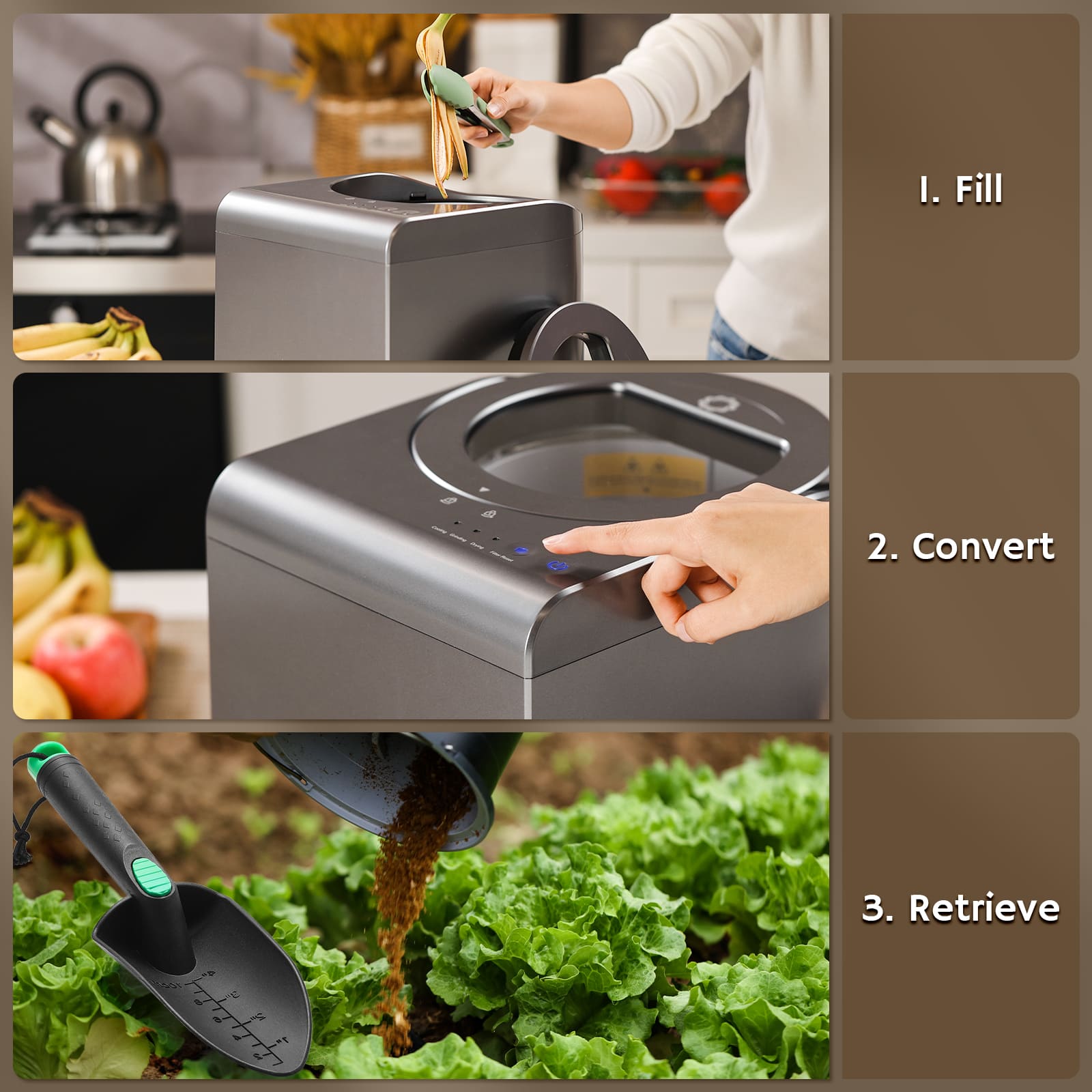 Revive V500 Electric Kitchen Composter Visual Smart Composting System