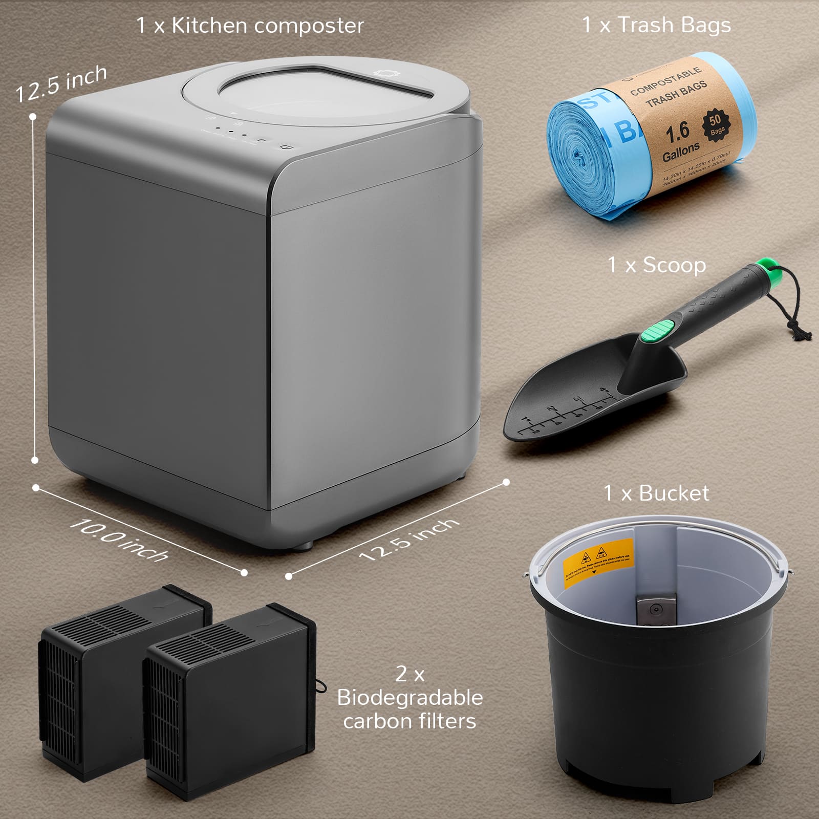 Revive V500 Electric Kitchen Composter Visual Smart Composting System