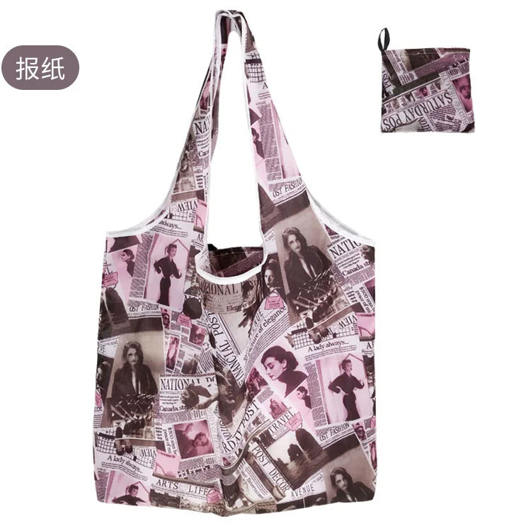 Large Reusable Shopping Tote Bag Foldable Eco Storage
