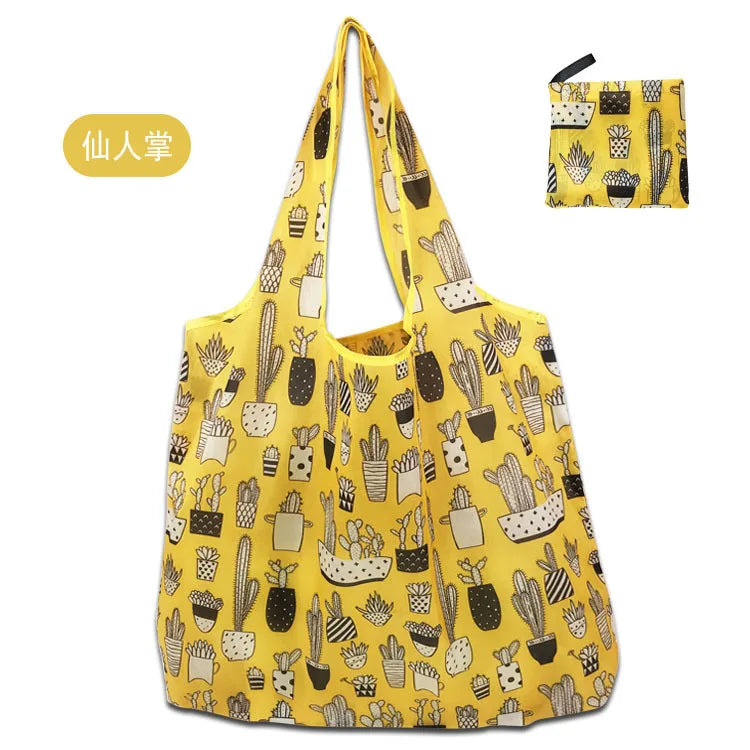 Large Foldable Reusable Shopping Tote Bag Eco-Friendly Portable