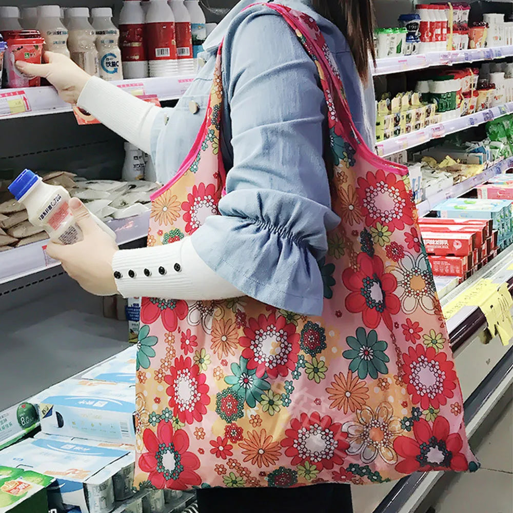 Large Reusable Shopping Tote Bag Foldable Eco Storage