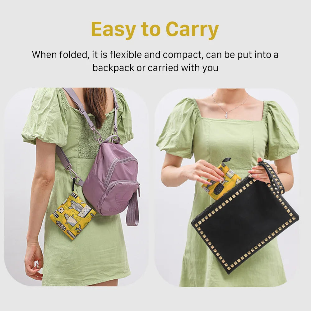 Large Foldable Reusable Shopping Tote Bag Eco-Friendly Portable