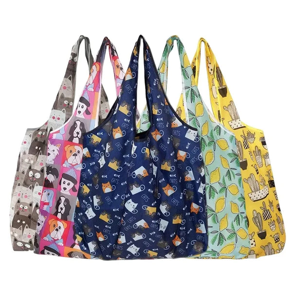 Large Foldable Reusable Shopping Tote Bag Eco-Friendly Portable