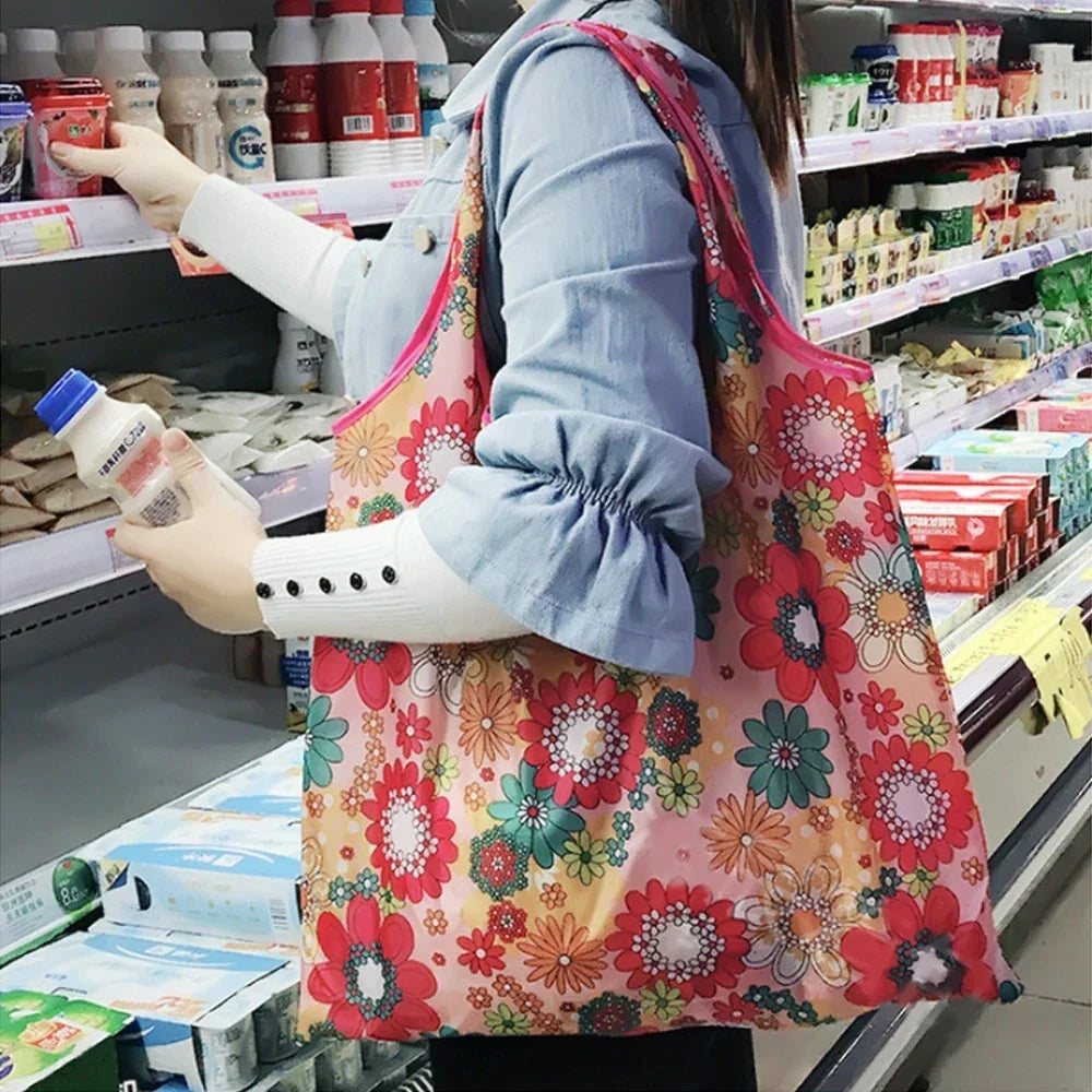 Large Foldable Reusable Shopping Tote Bag Eco-Friendly Portable