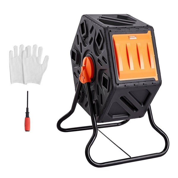 18.5-Gallon Rotating Compost Tumbler Bin with Steel Frame