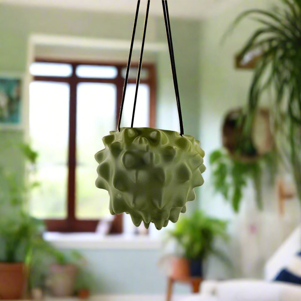 Creature Orb Hanging Planter Pot with Drainage Hole
