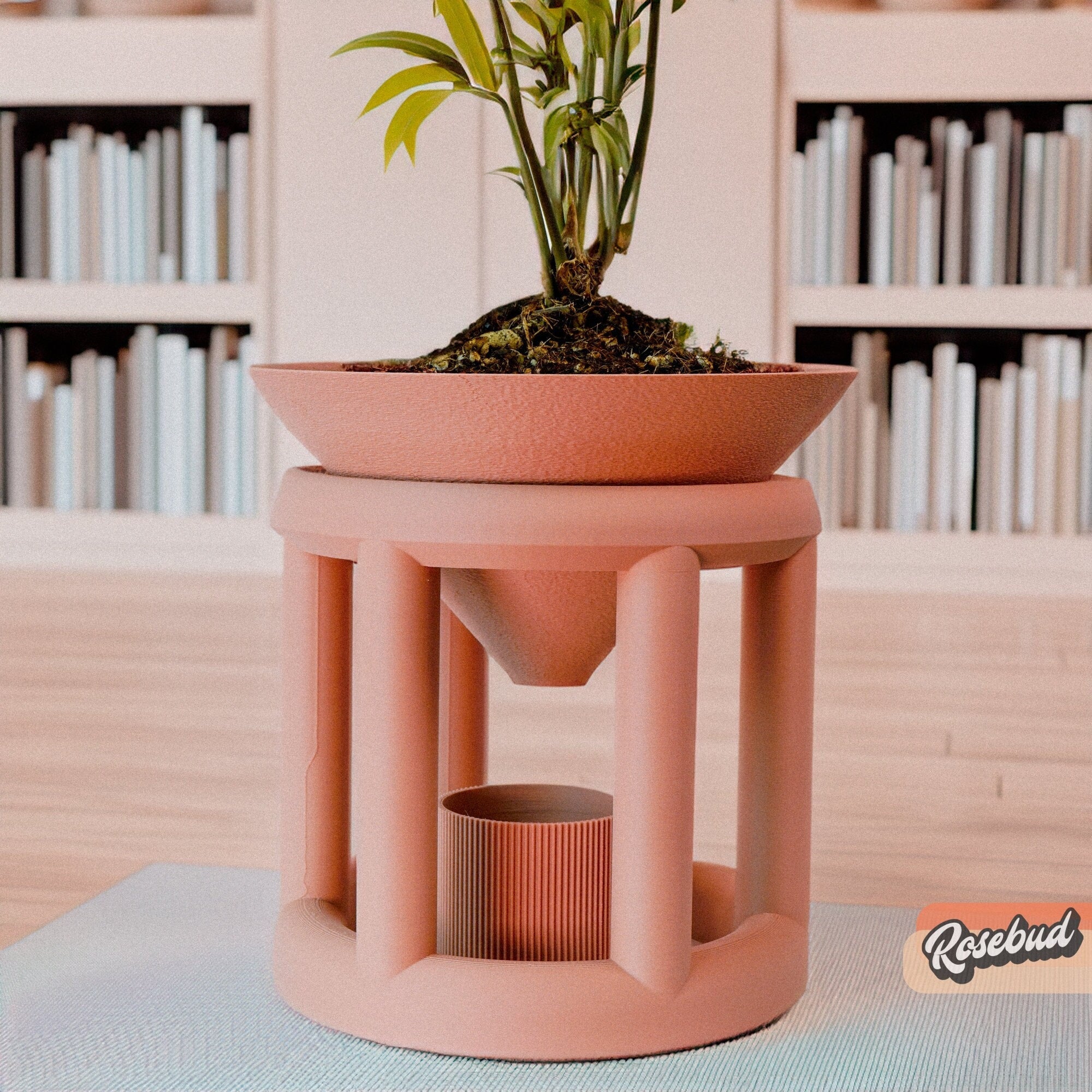 Conduit Plant Stand with Planter and Catch Tray