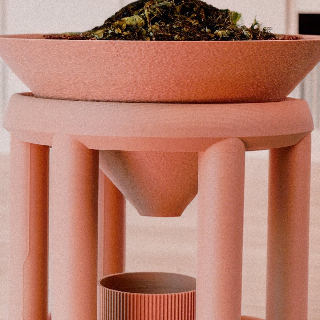 Conduit Plant Stand with Planter and Catch Tray