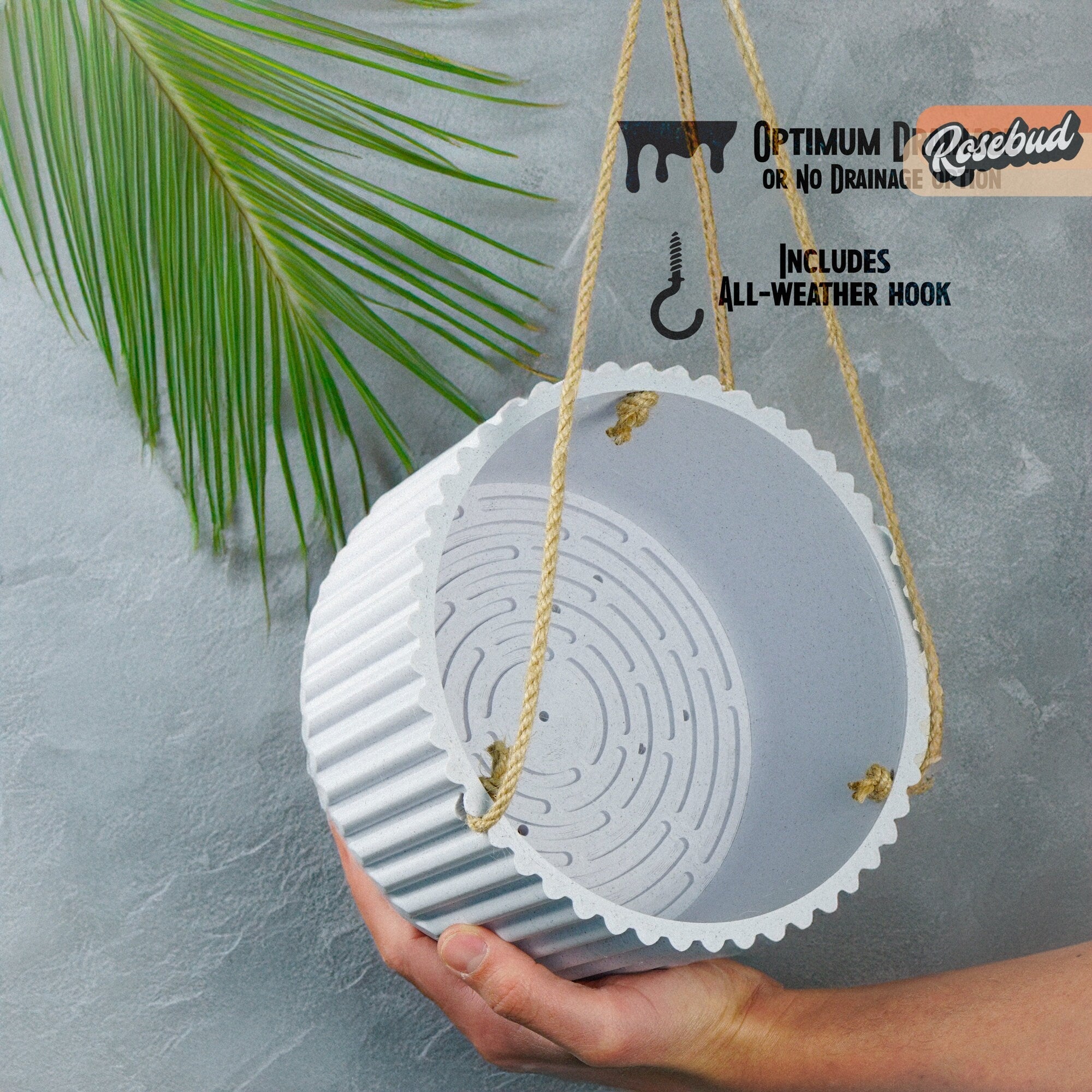 Bowl Hanging Plant Pot Indoor Outdoor Planter