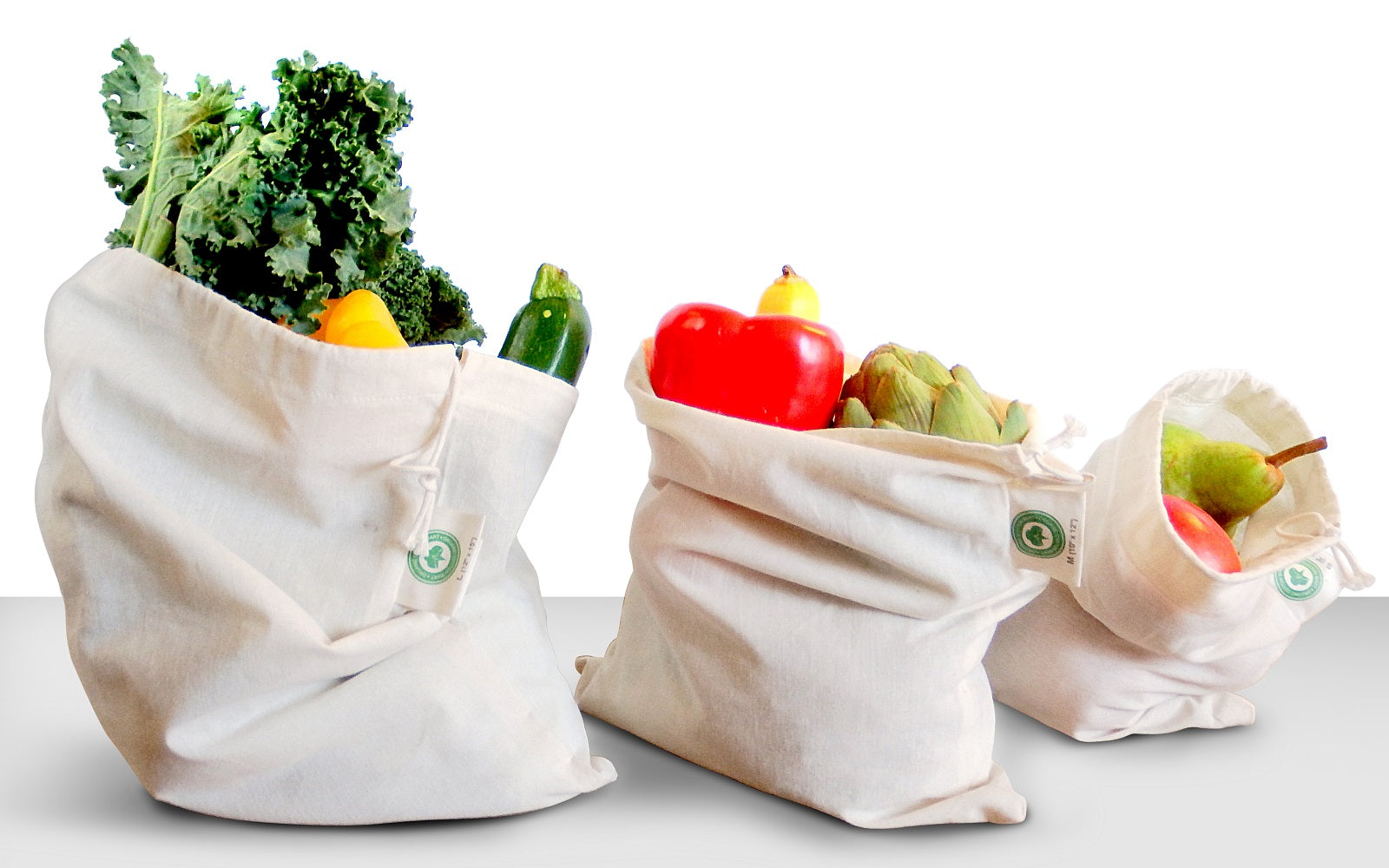 Reusable Muslin Produce Bags Eco-Friendly Grocery Storage Set