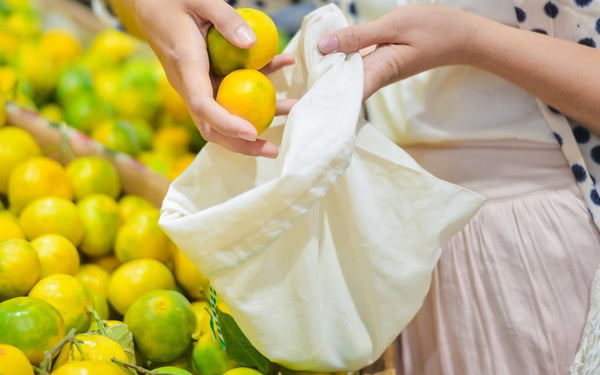 Reusable Muslin Produce Bags Eco-Friendly Grocery Storage Set