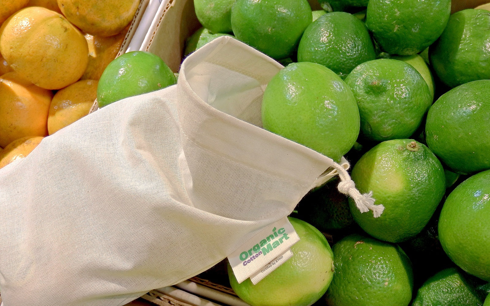 Reusable Muslin Produce Bags Eco-Friendly Grocery Storage Set