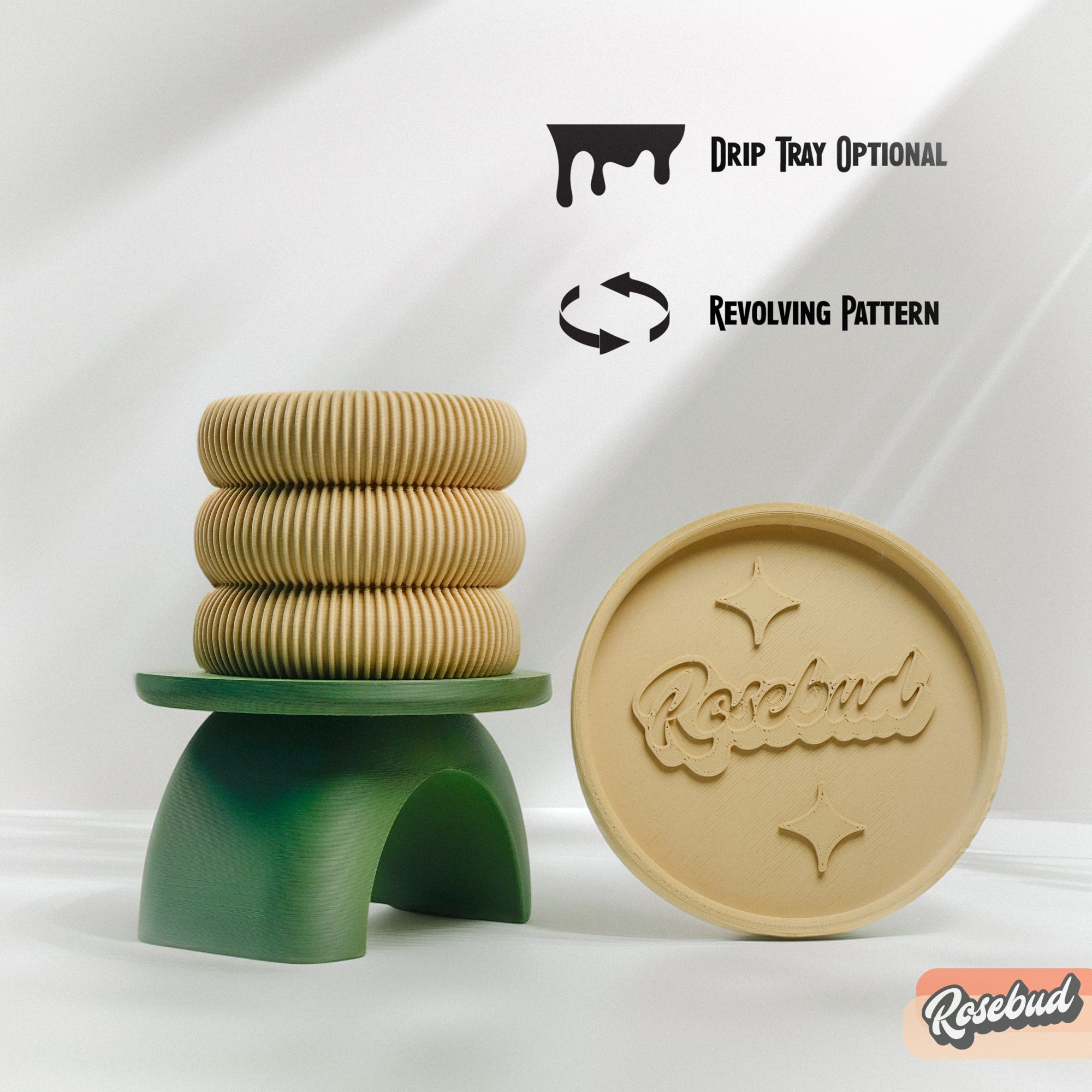 Ribbed Bubble Plant Pot With Drainage Saucer